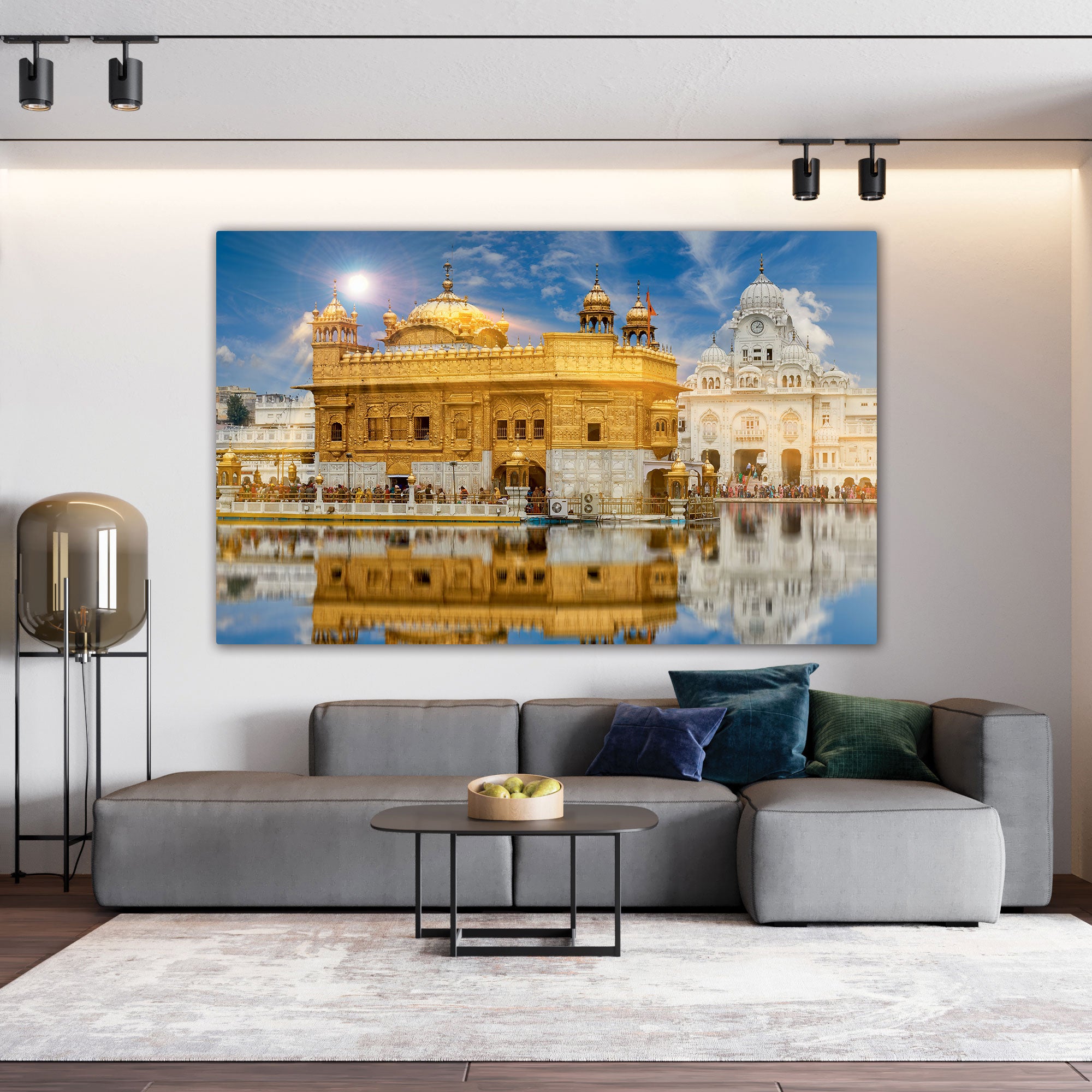Darbar sahib/Golden temple Canvas painting with frame Big Size Wall Art for living room,Bedroom,Drawing room,Hotels