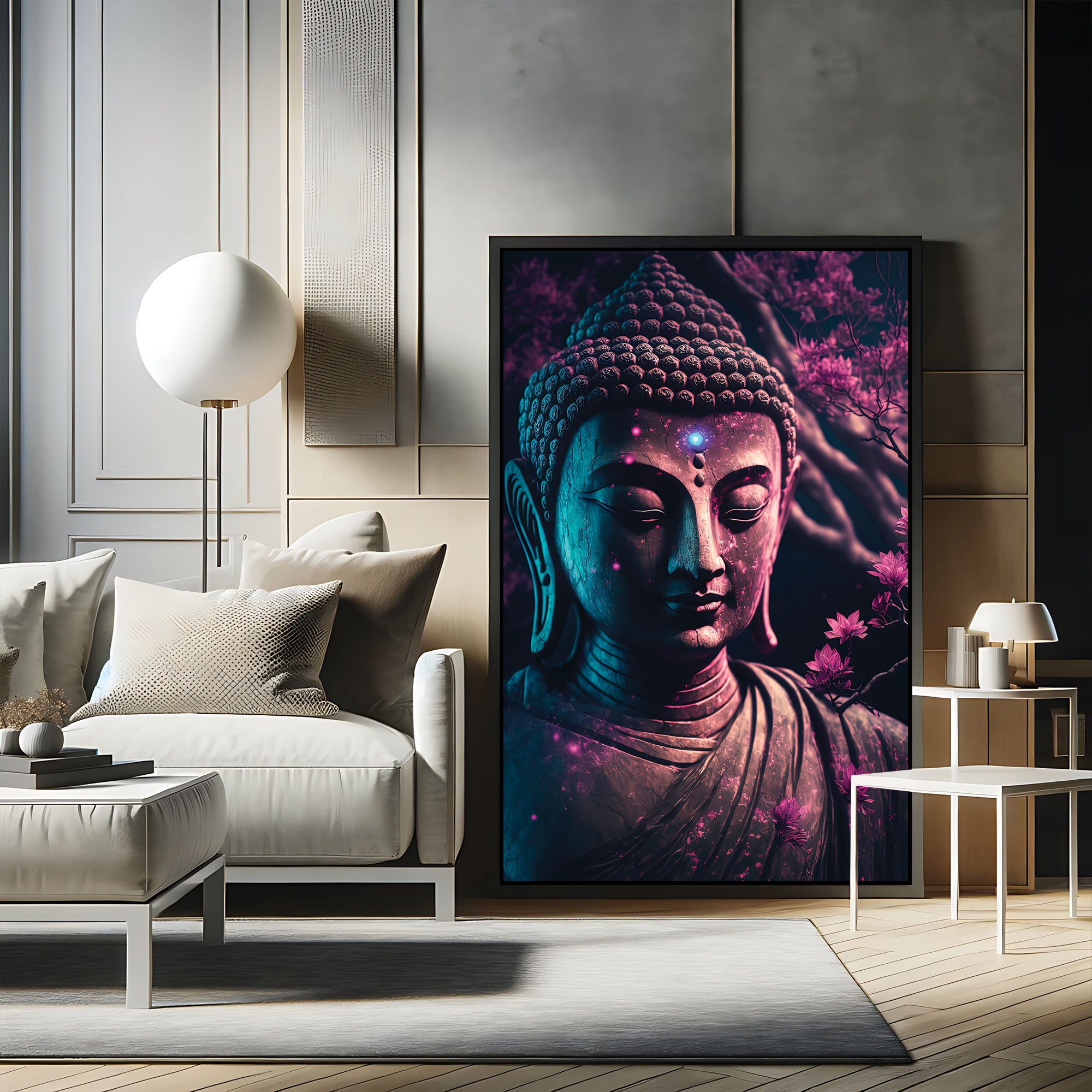 Buddhism Canvas painting with frame Big Size Wall Art for living room,Bedroom,Drawing room,Hotels