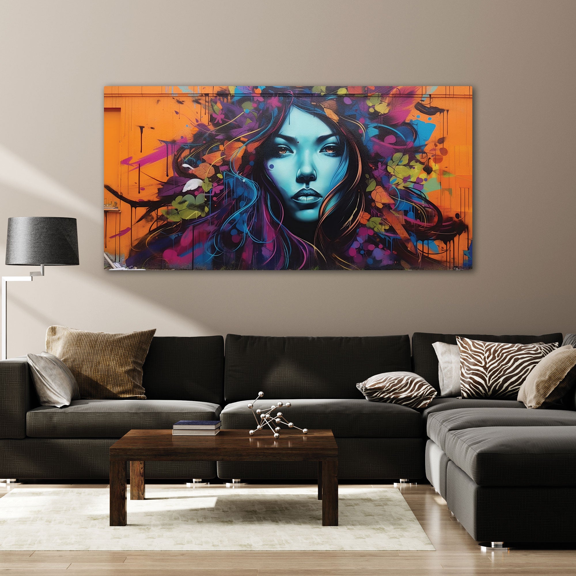 Modern WomenAbstract Canvas painting with frame Big Size Wall Art for living room,Bedroom,Drawing room,Hotels