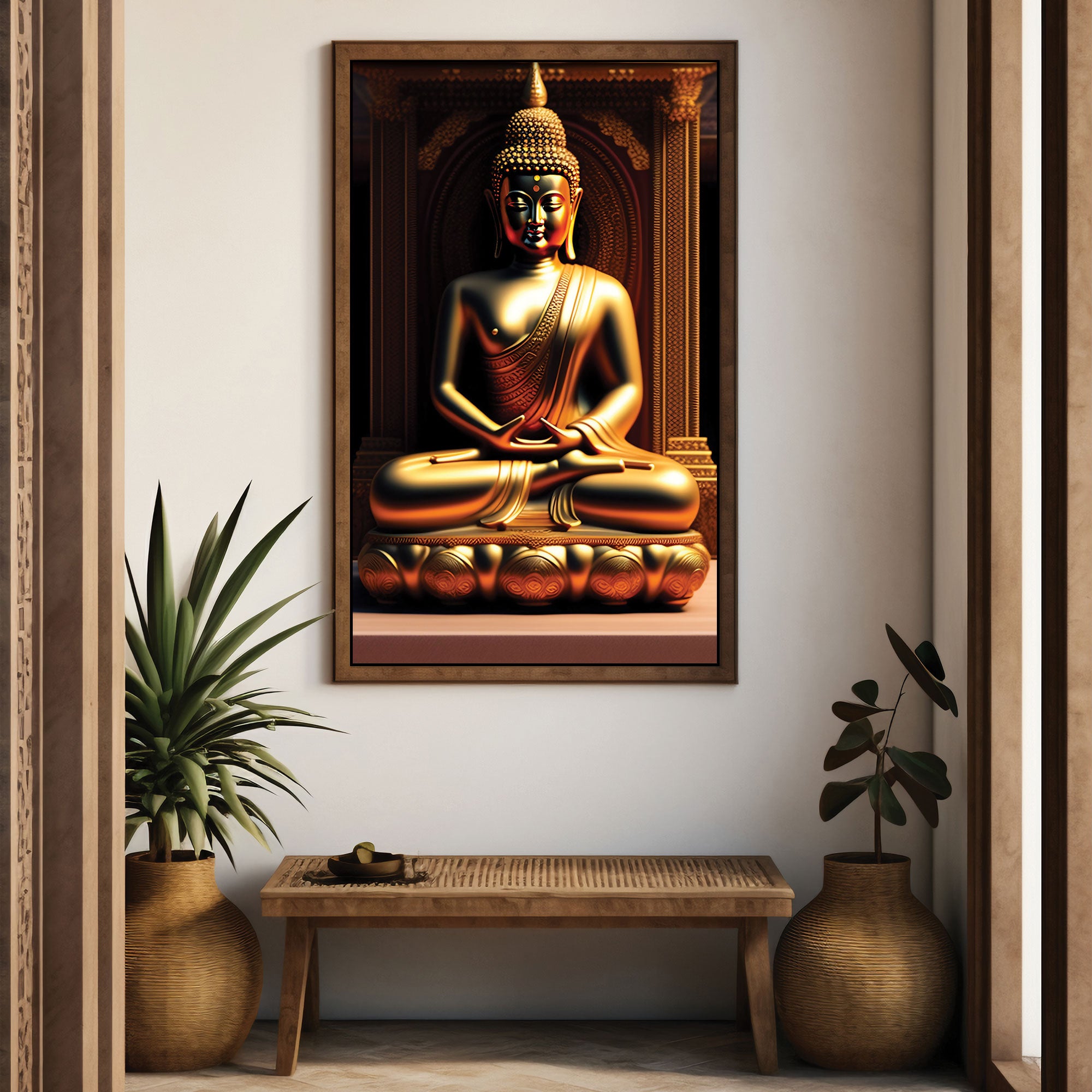 Buddha meditationAbstract Canvas painting with frame Big Size Wall Art for living room,Bedroom,Drawing room,Hotels