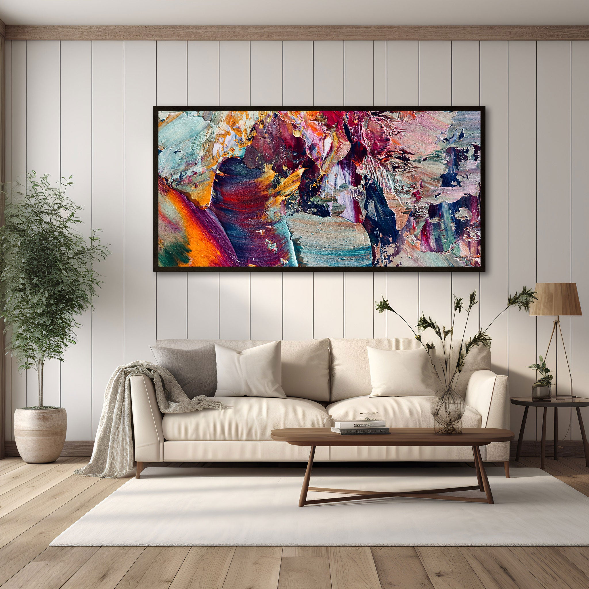 Abstract Canvas painting with frame Big Size Wall Art for living room,Bedroom,Drawing room,Hotels