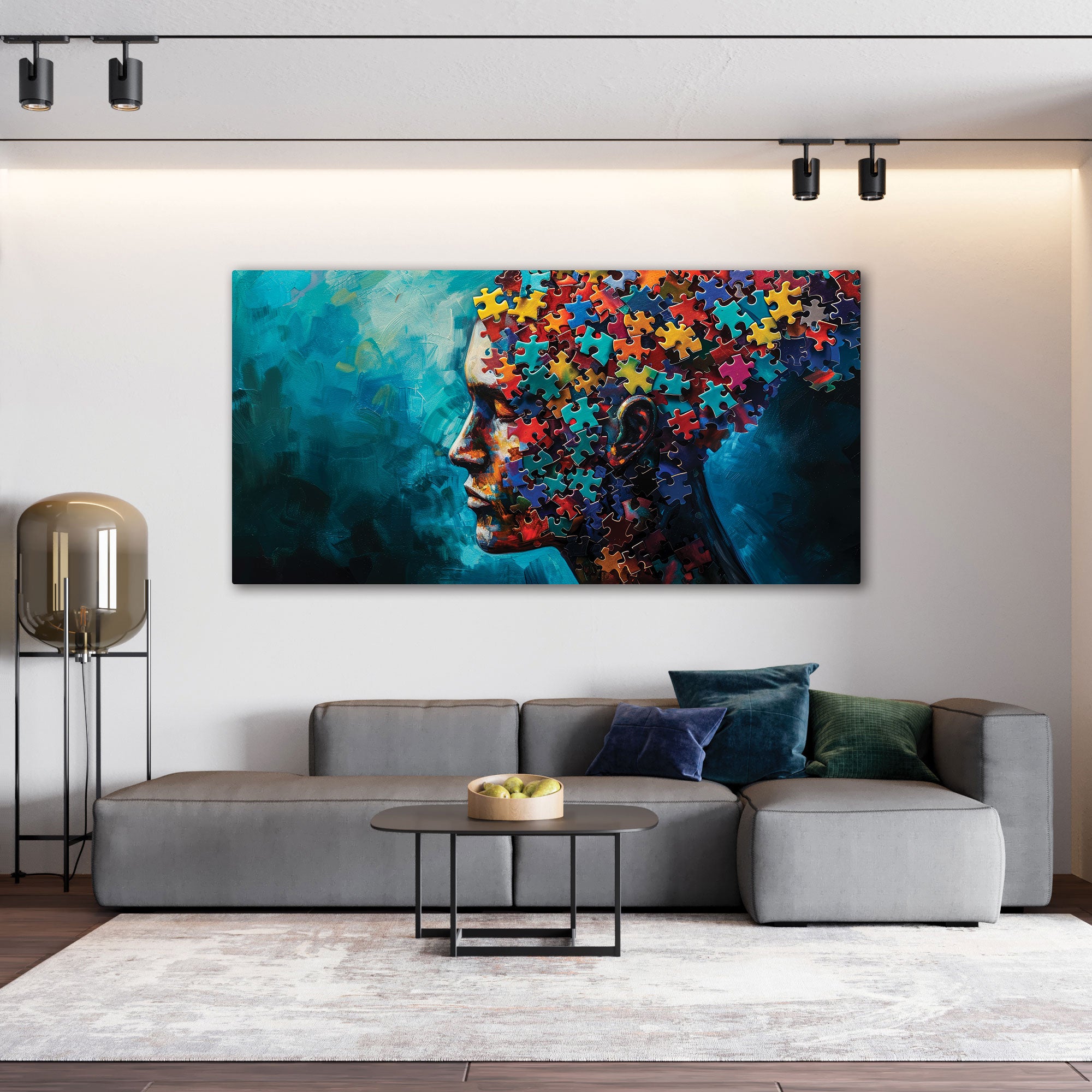 Women faceAbstract Canvas painting with frame Big Size Wall Art for living room,Bedroom,Drawing room,Hotels
