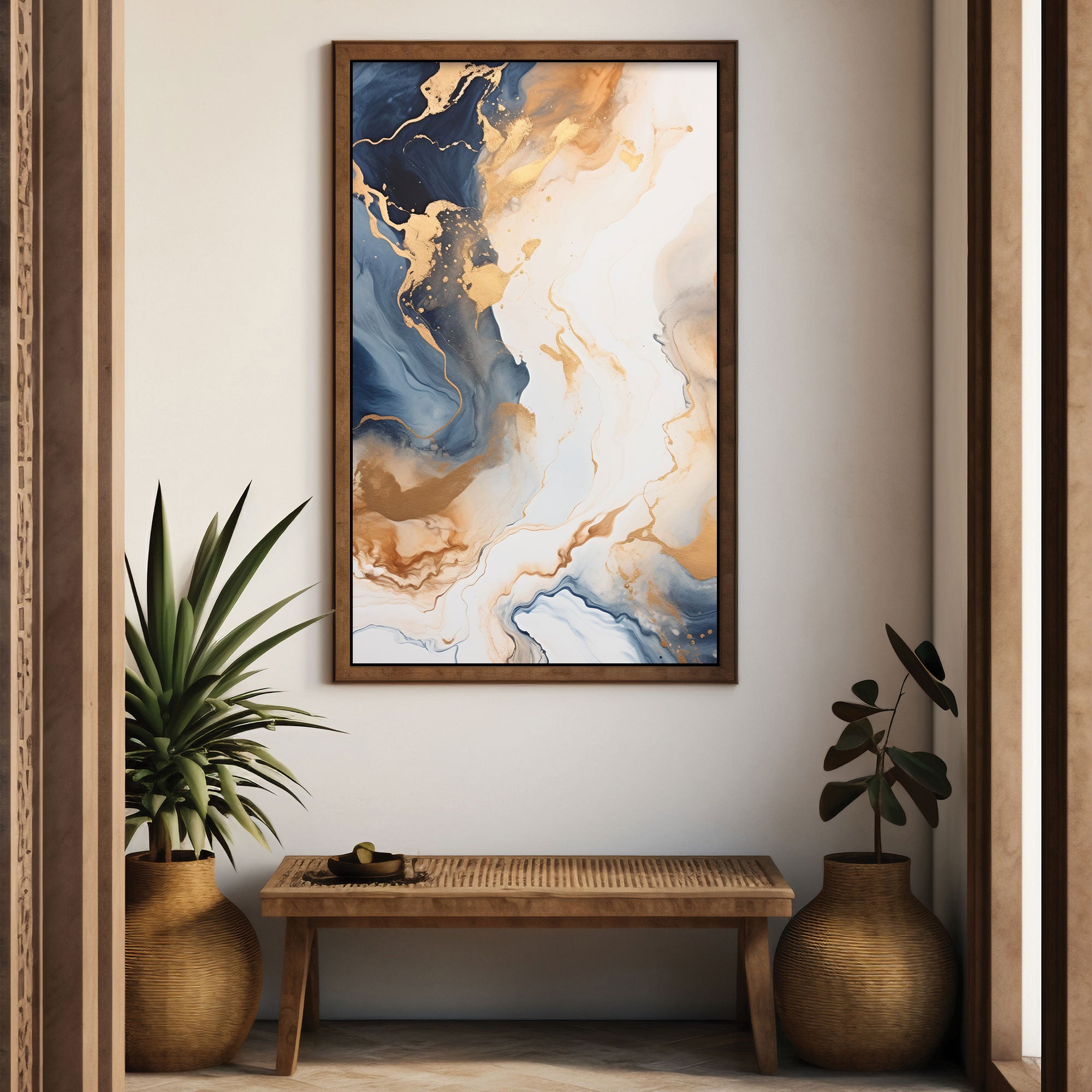 MarbleAbstract Canvas painting with frame Big Size Wall Art for living room,Bedroom,Drawing room,Hotels