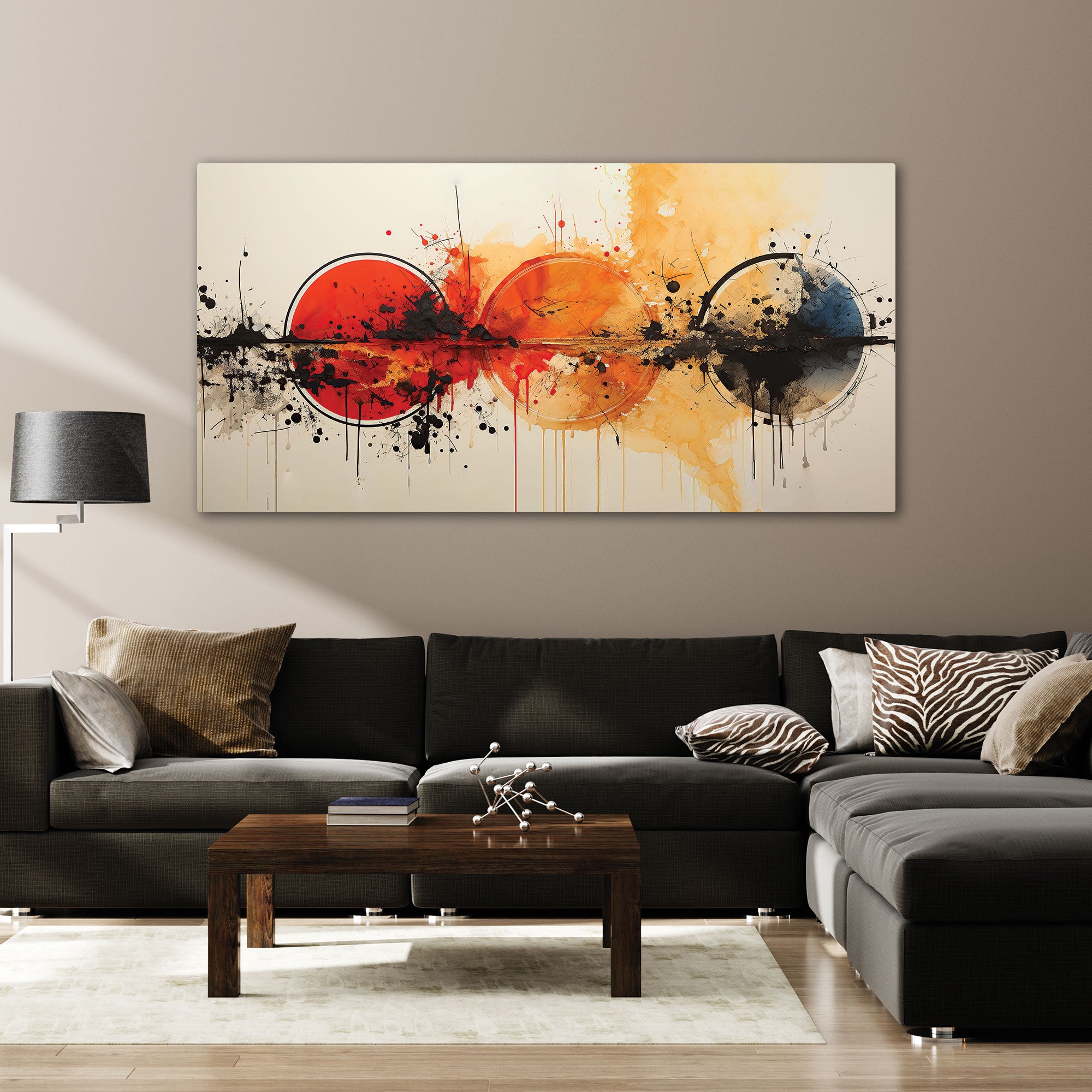 Abstract Canvas painting with frame Big Size Wall Art for living room,Bedroom,Drawing room,Hotels