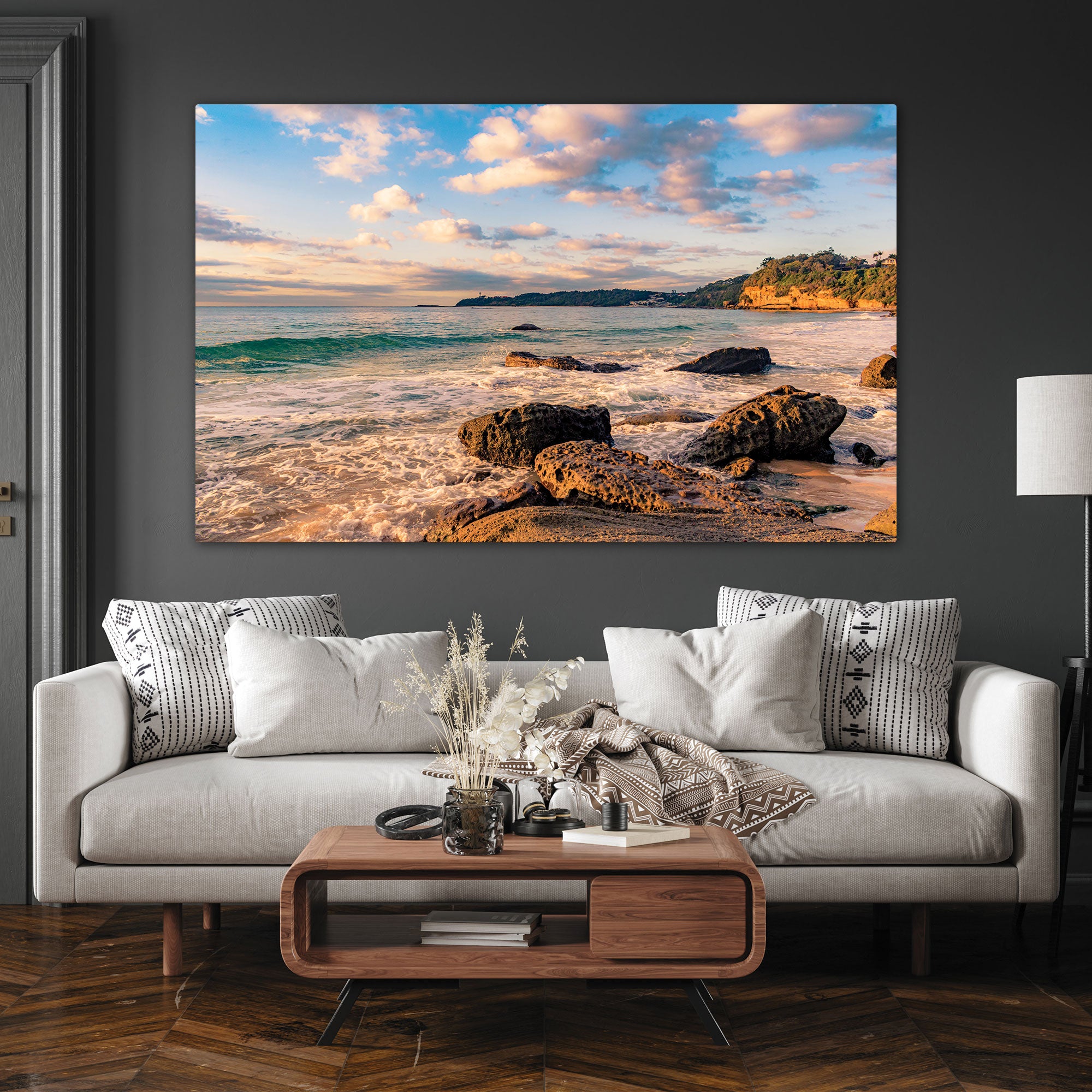 Seaside Canvas painting with frame Big Size Wall Art for living room,Bedroom,Drawing room,Hotels