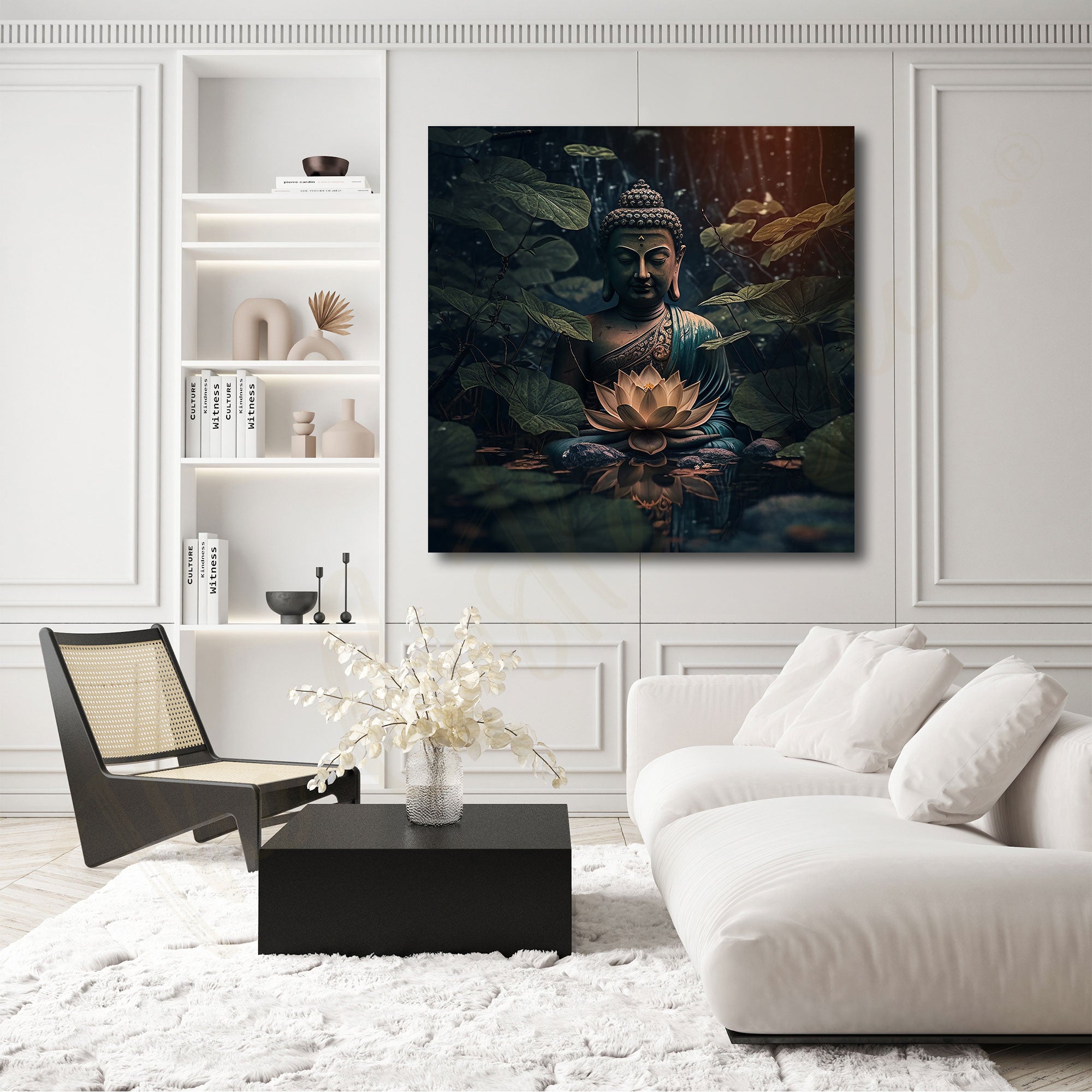 Budha painting with frame Big Size Wall Art for living room,Bedroom,Drawing room,Hotels