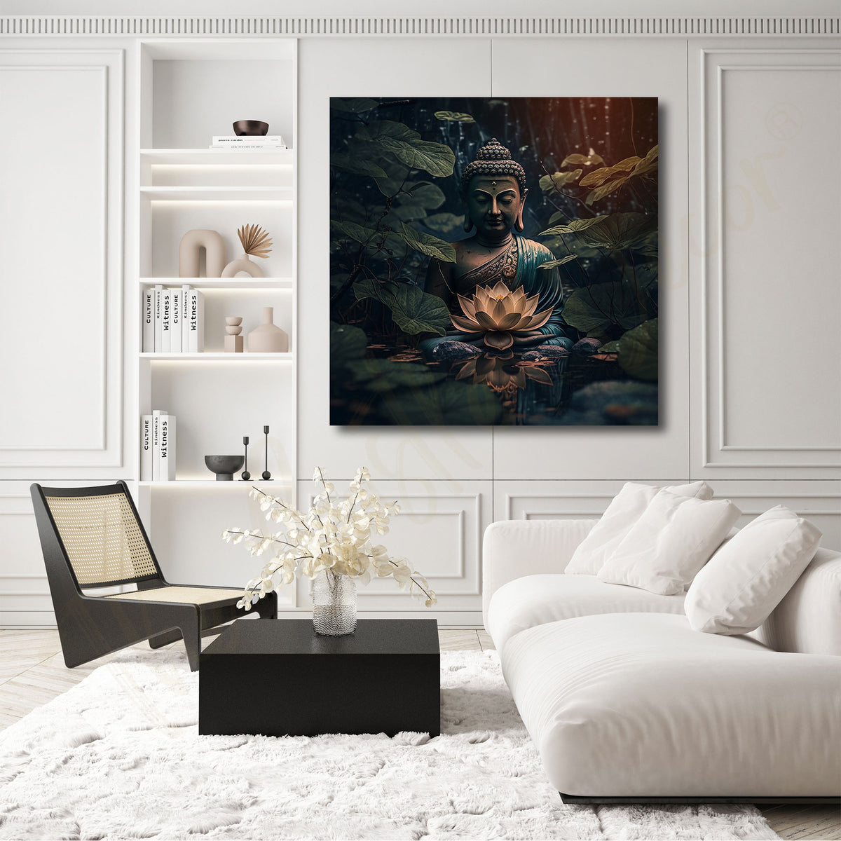 Budha painting with frame Big Size Wall Art for living room,Bedroom,Dr