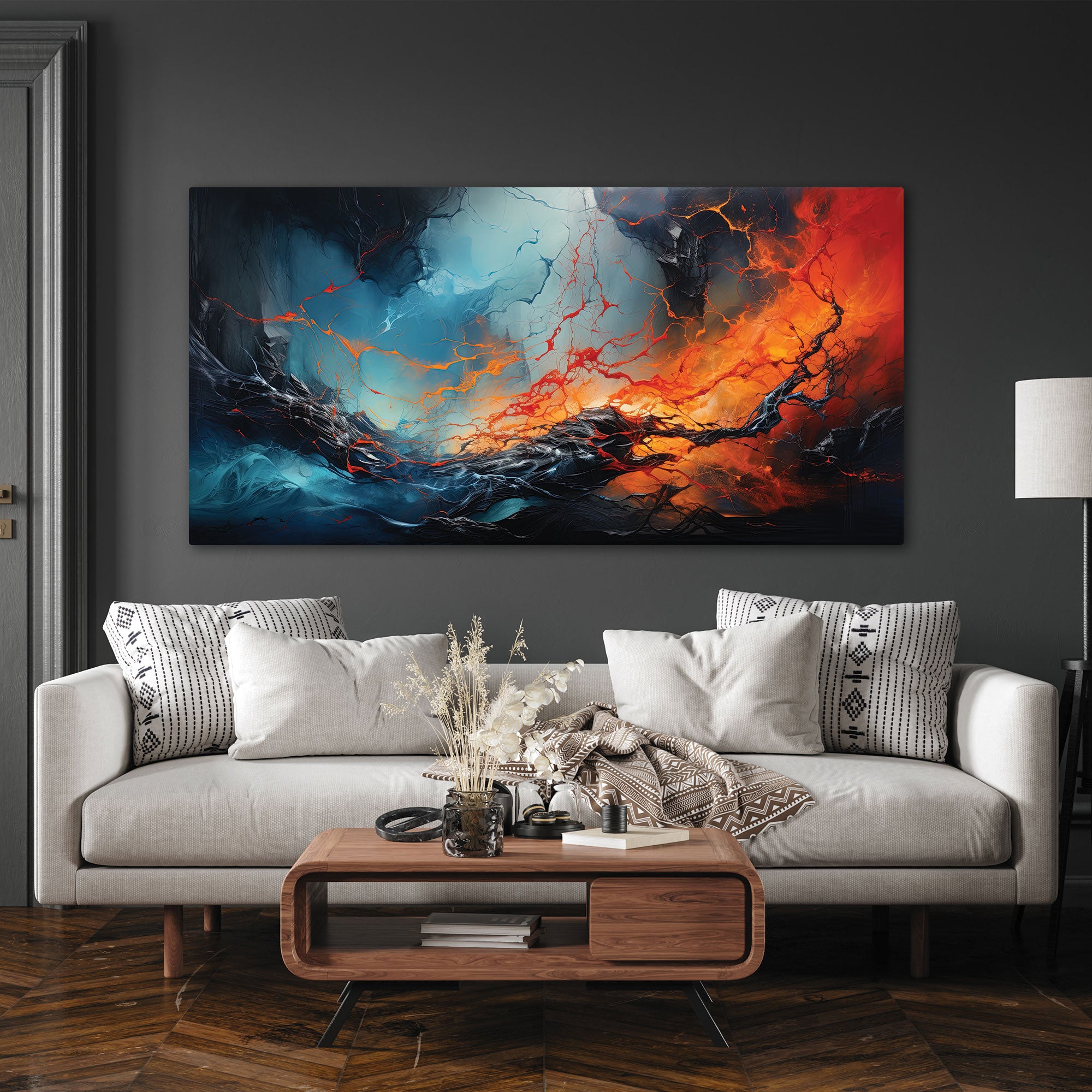 ModernAbstract Canvas painting with frame Big Size Wall Art for living room,Bedroom,Drawing room,Hotels