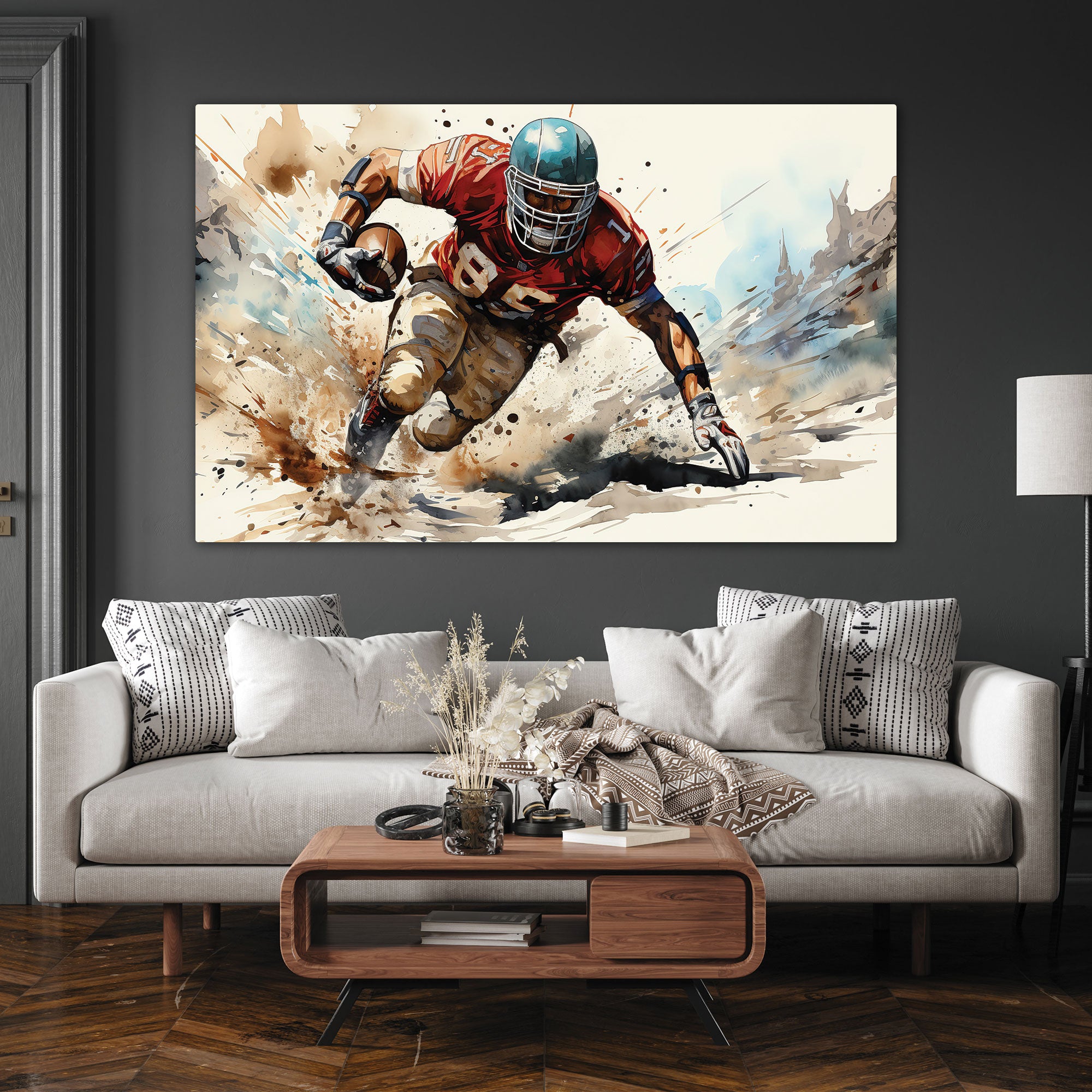 Rugby Canvas painting with frame Big Size Wall Art for living room,Bedroom,Drawing room,Hotels