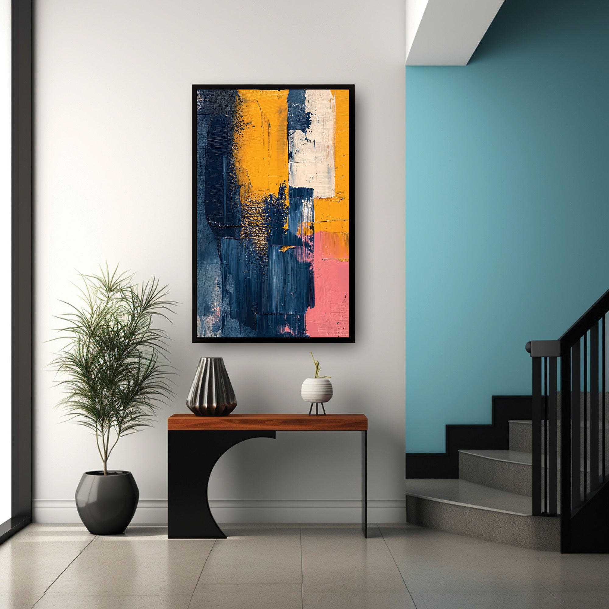 Abstract Canvas painting with frame Big Size Wall Art for living room,Bedroom,Drawing room,Hotels