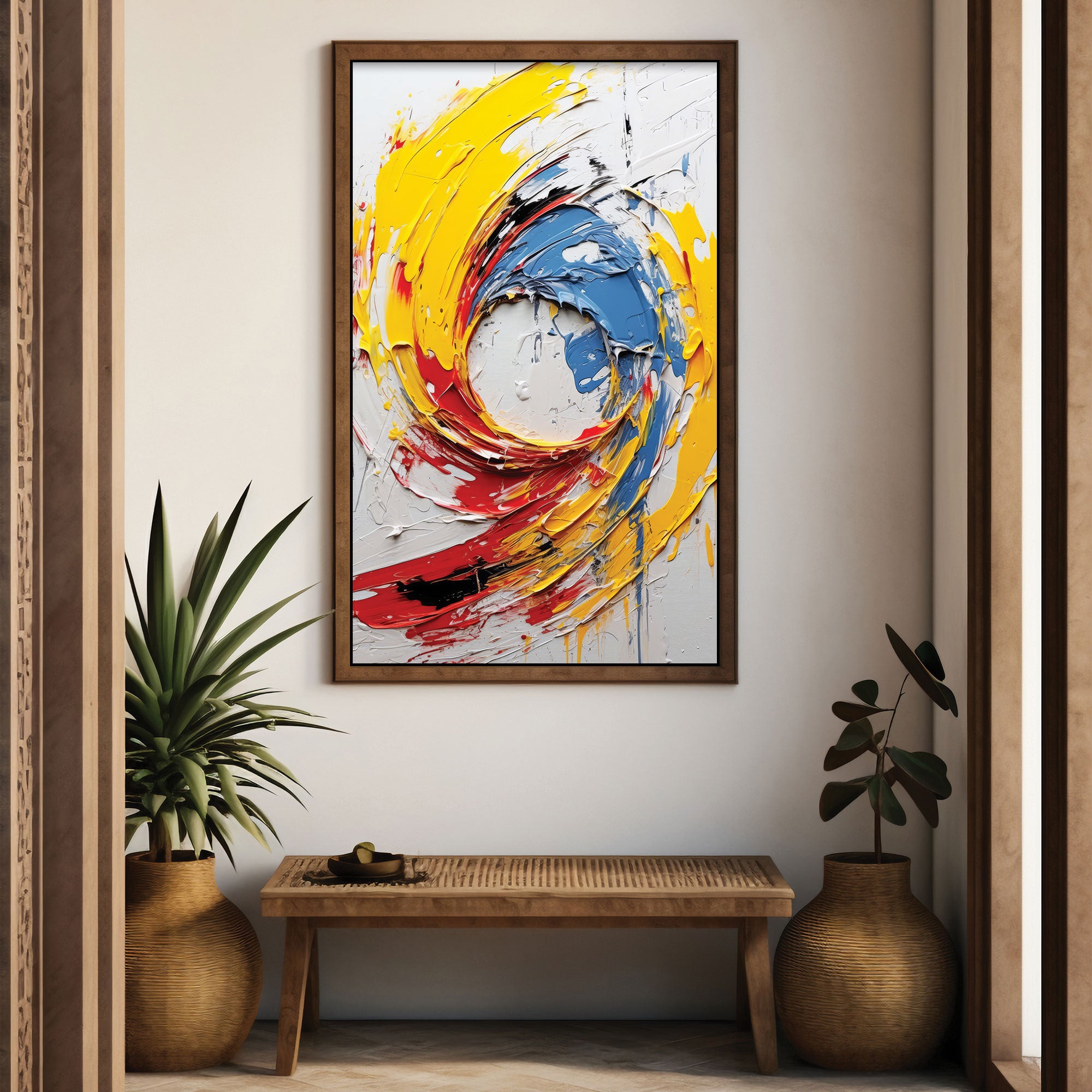 Multi colour Canvas painting with frame Big Size Wall Art for living room,Bedroom,Drawing room,Hotels
