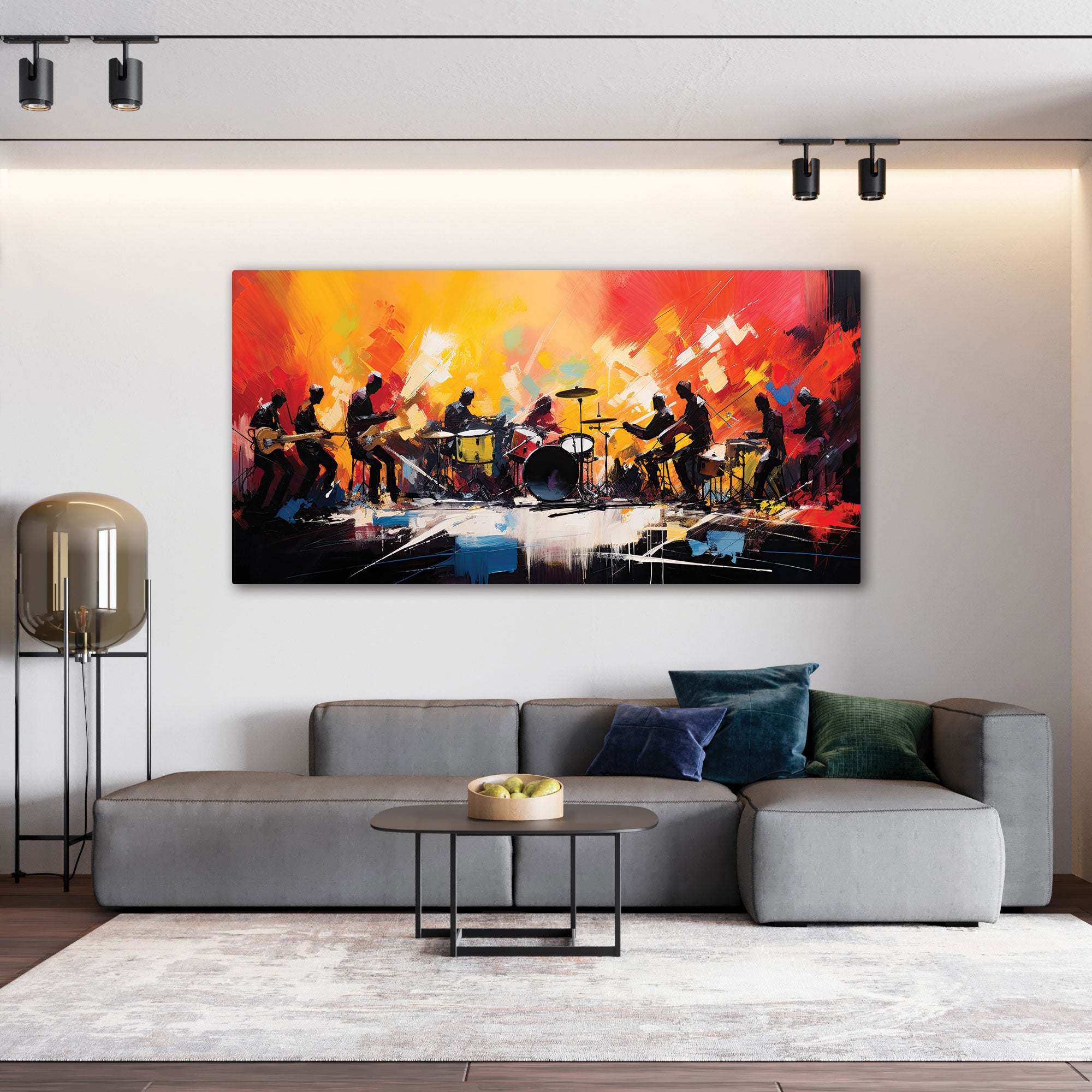 Music playAbstract Canvas painting with frame Big Size Wall Art for living room,Bedroom,Drawing room,Hotels