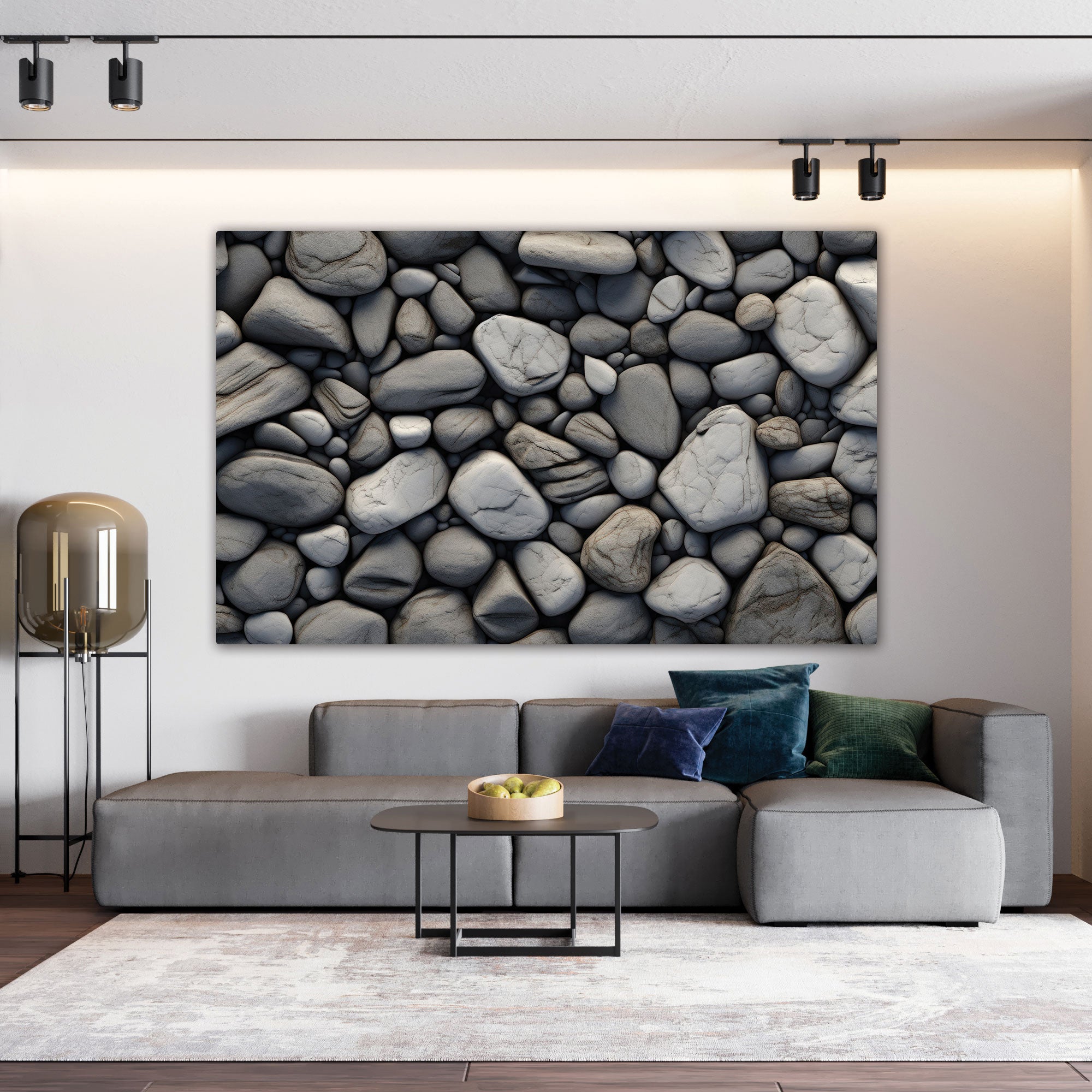 Rocks Abstract Canvas painting with frame Big Size Wall Art for living room,Bedroom,Drawing room,Hotels