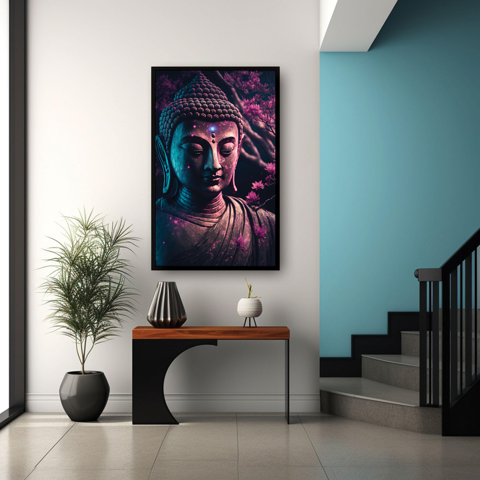 Buddhism Canvas painting with frame Big Size Wall Art for living room,Bedroom,Drawing room,Hotels