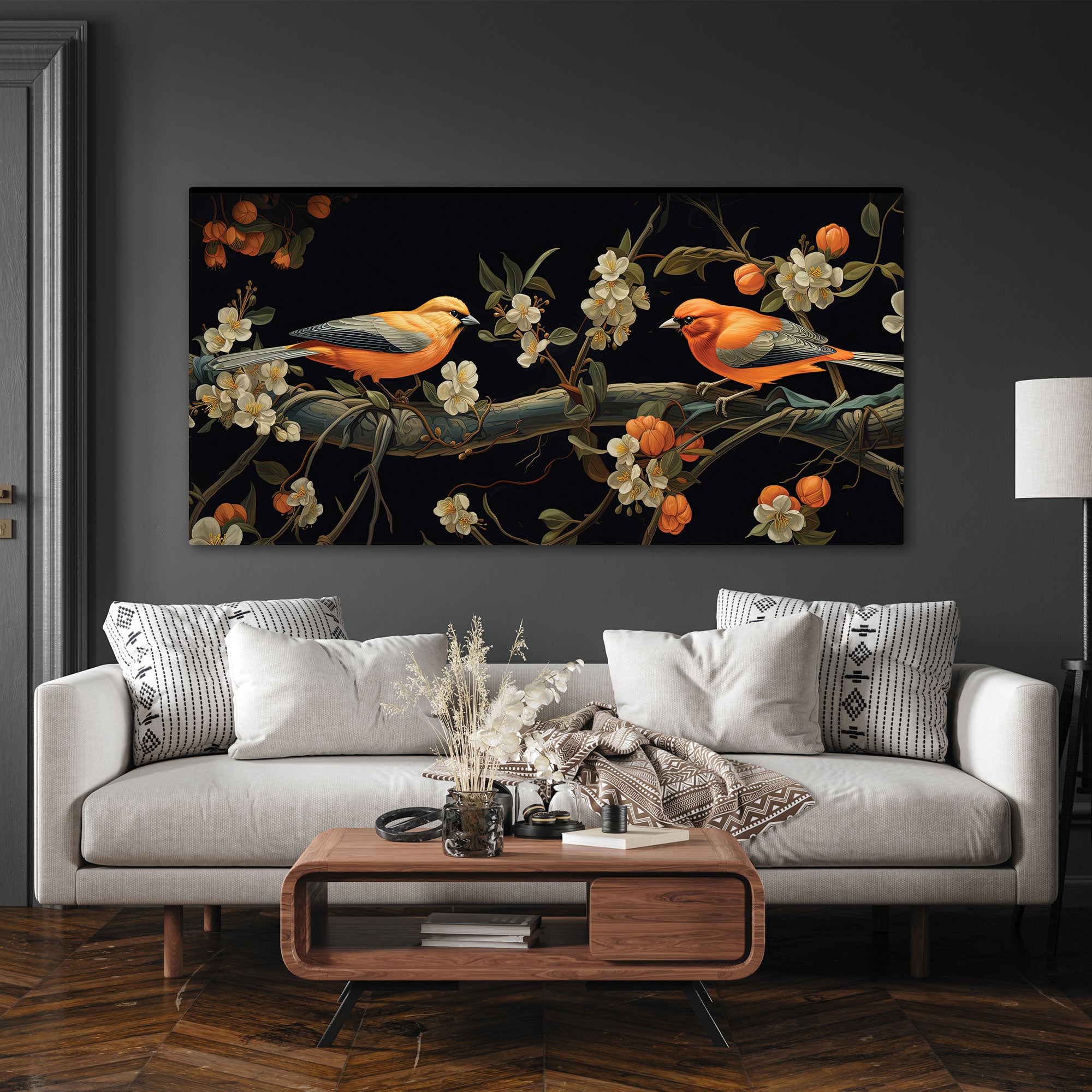 BirdsAbstract Canvas painting with frame Big Size Wall Art for living room,Bedroom,Drawing room,Hotels