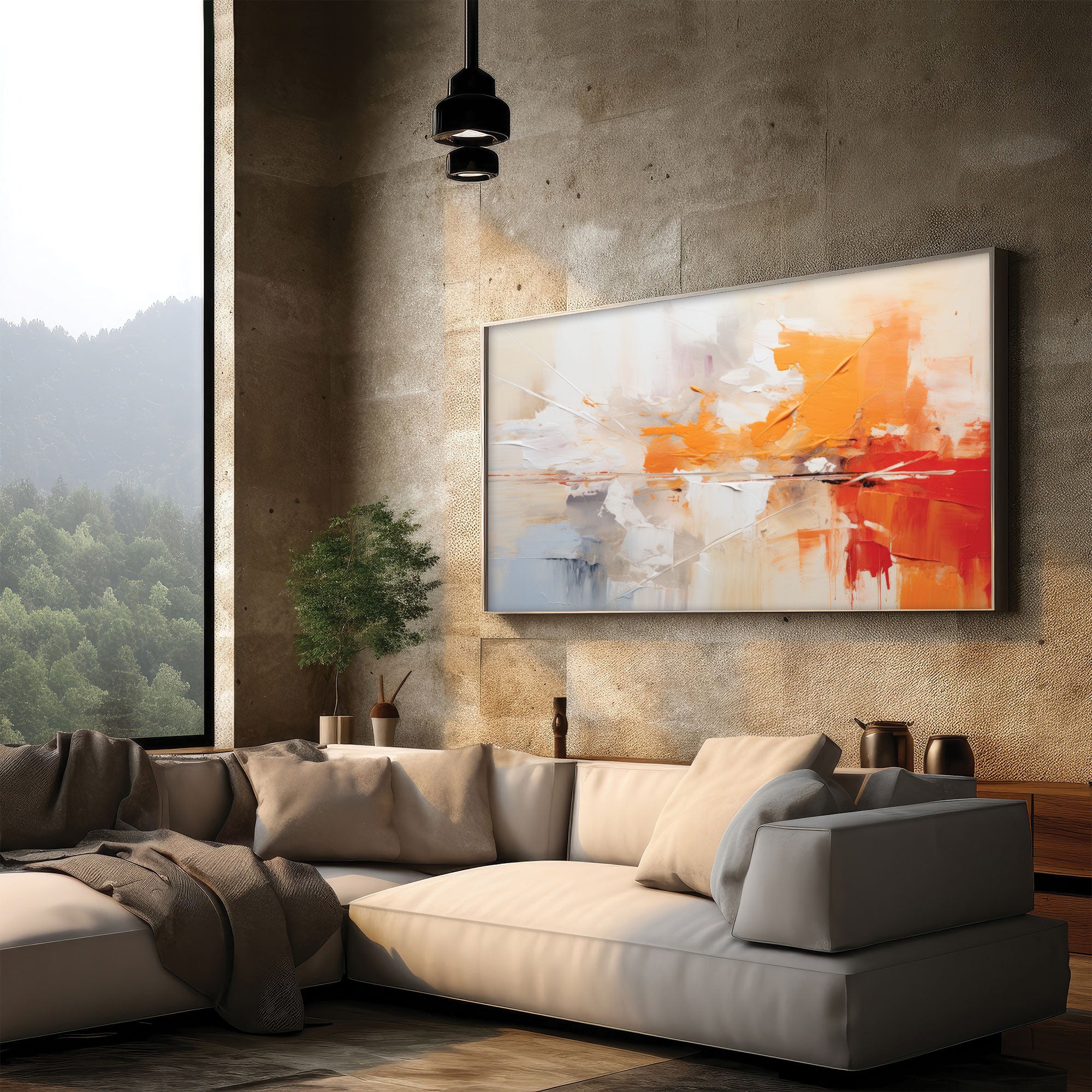 Abstract Canvas painting with frame Big Size Wall Art for living room,Bedroom,Drawing room,Hotels