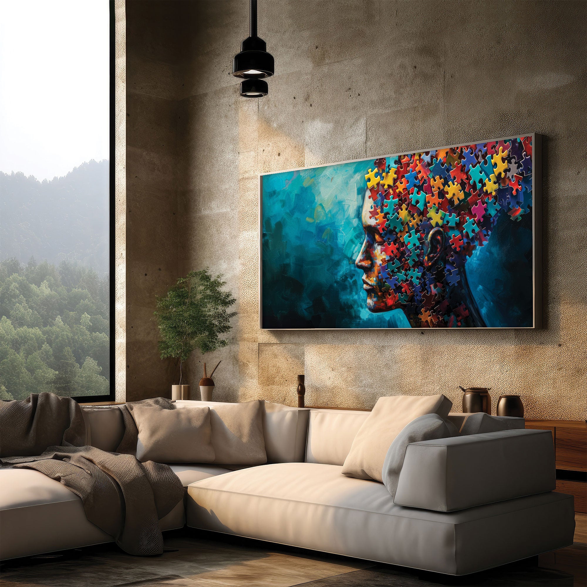 Women faceAbstract Canvas painting with frame Big Size Wall Art for living room,Bedroom,Drawing room,Hotels