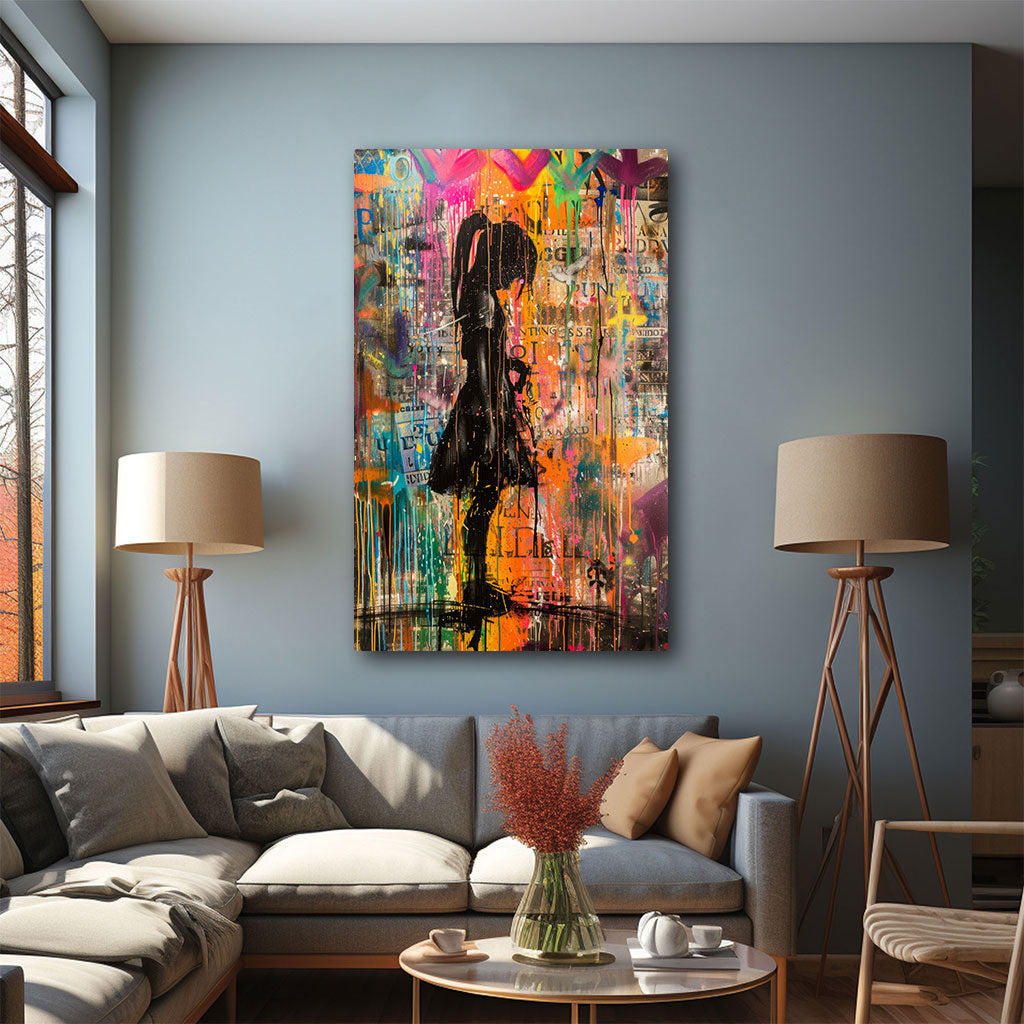 DancersAbstract Canvas painting with frame Big Size Wall Art for living room,Bedroom,Drawing room,Hotels