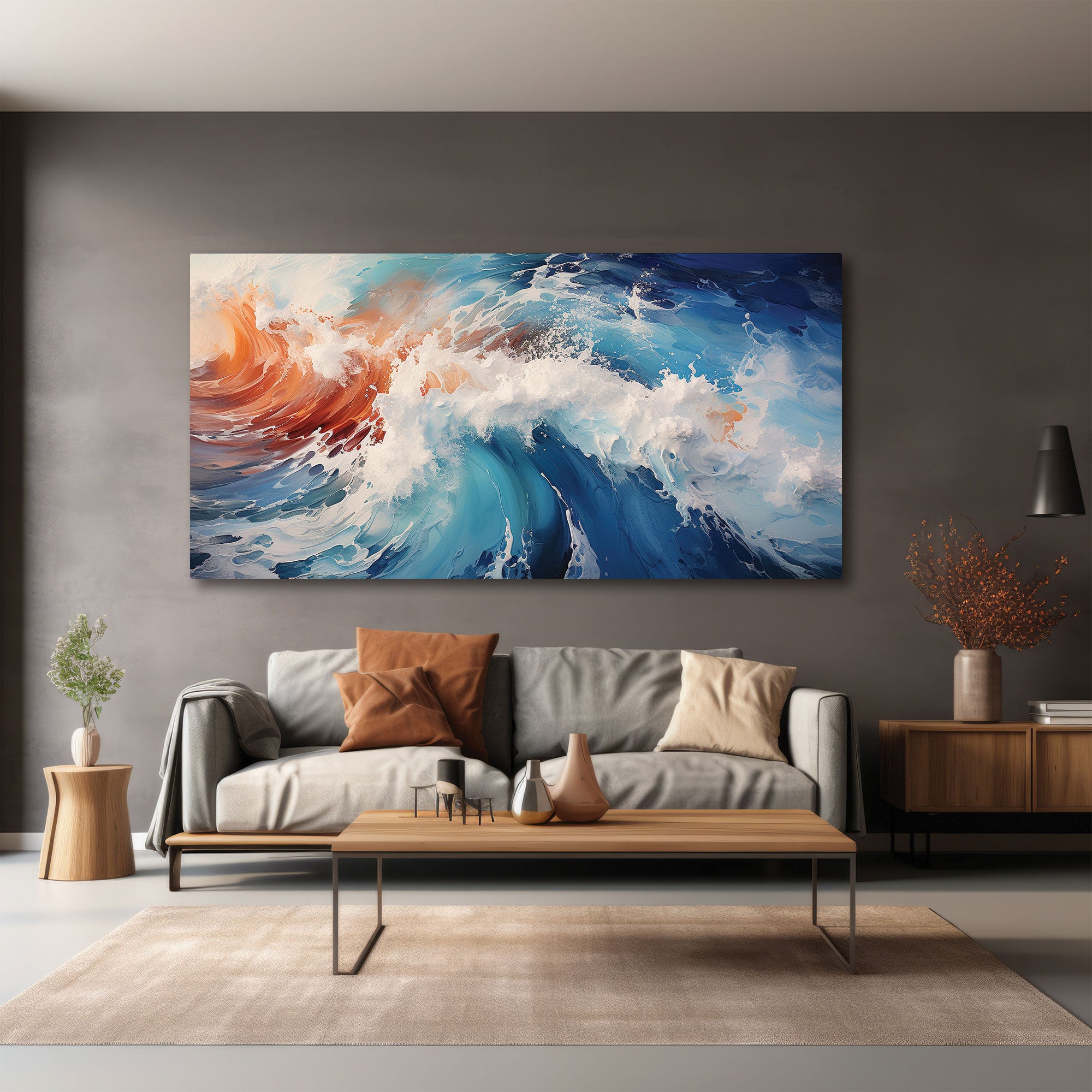 ModernAbstract Canvas painting with frame Big Size Wall Art for living room,Bedroom,Drawing room,Hotels