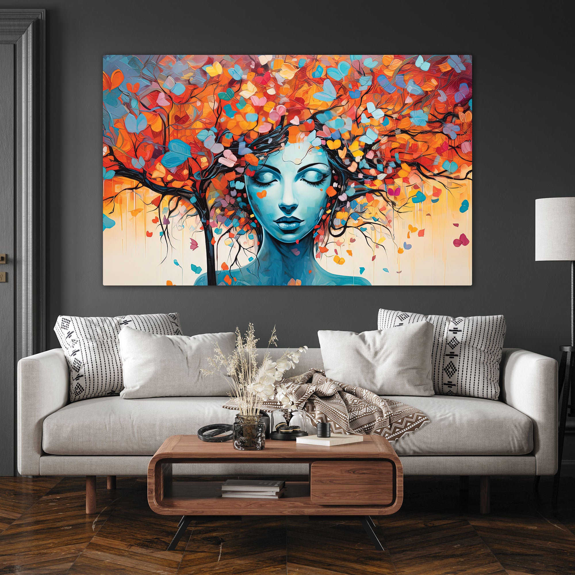 Abstract Women Canvas painting with frame Big Size Wall Art for living room,Bedroom,Drawing room,Hotels