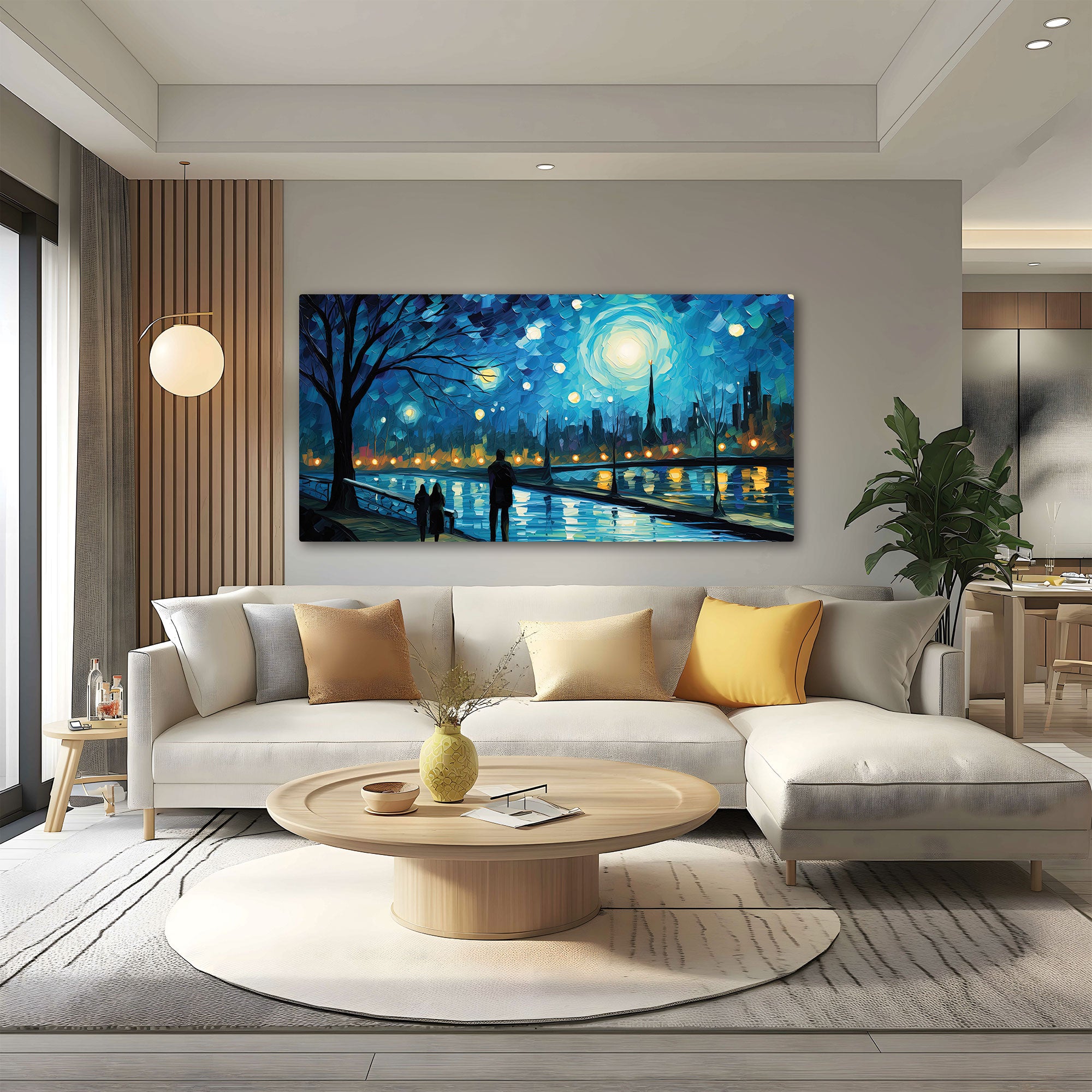 MidnightAbstract Canvas painting with frame Big Size Wall Art for living room,Bedroom,Drawing room,Hotels