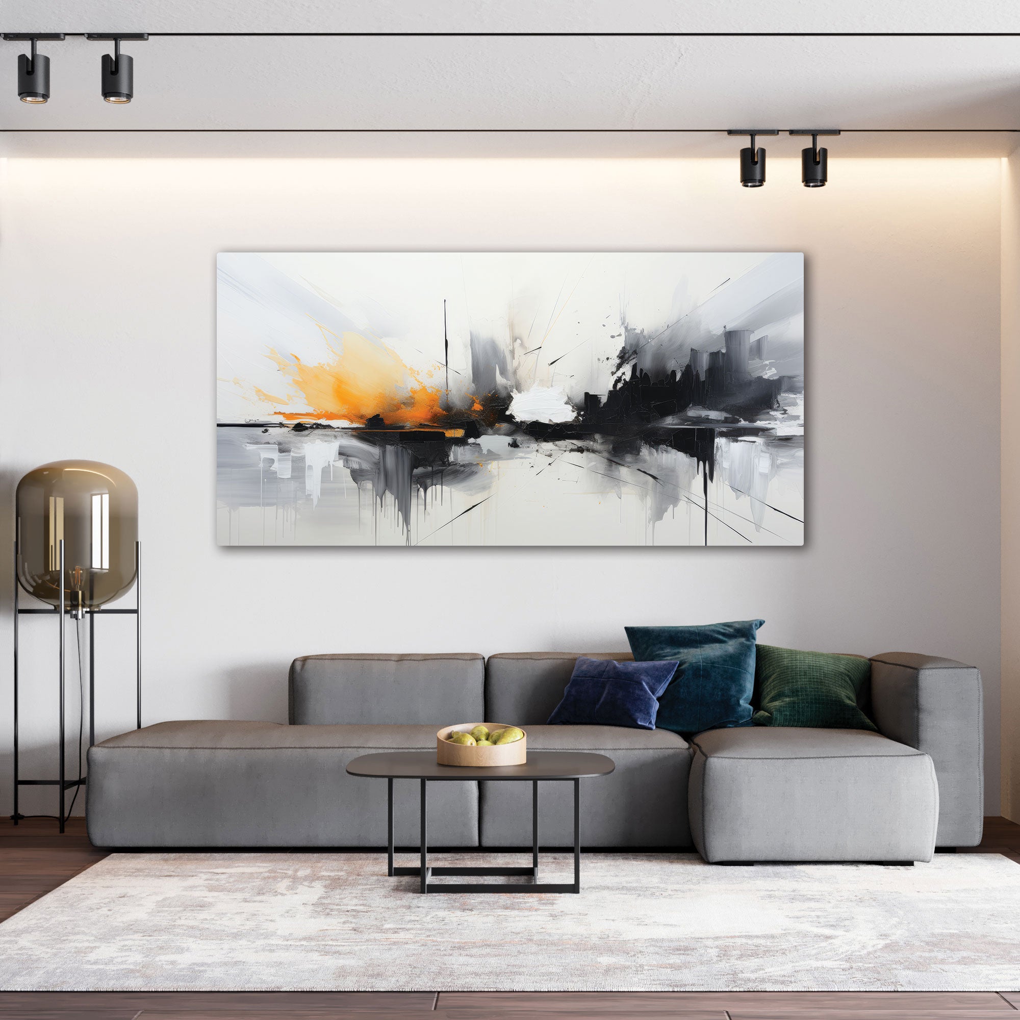 Abstract colour Canvas painting with frame Big Size Wall Art for living room,Bedroom,Drawing room,Hotels
