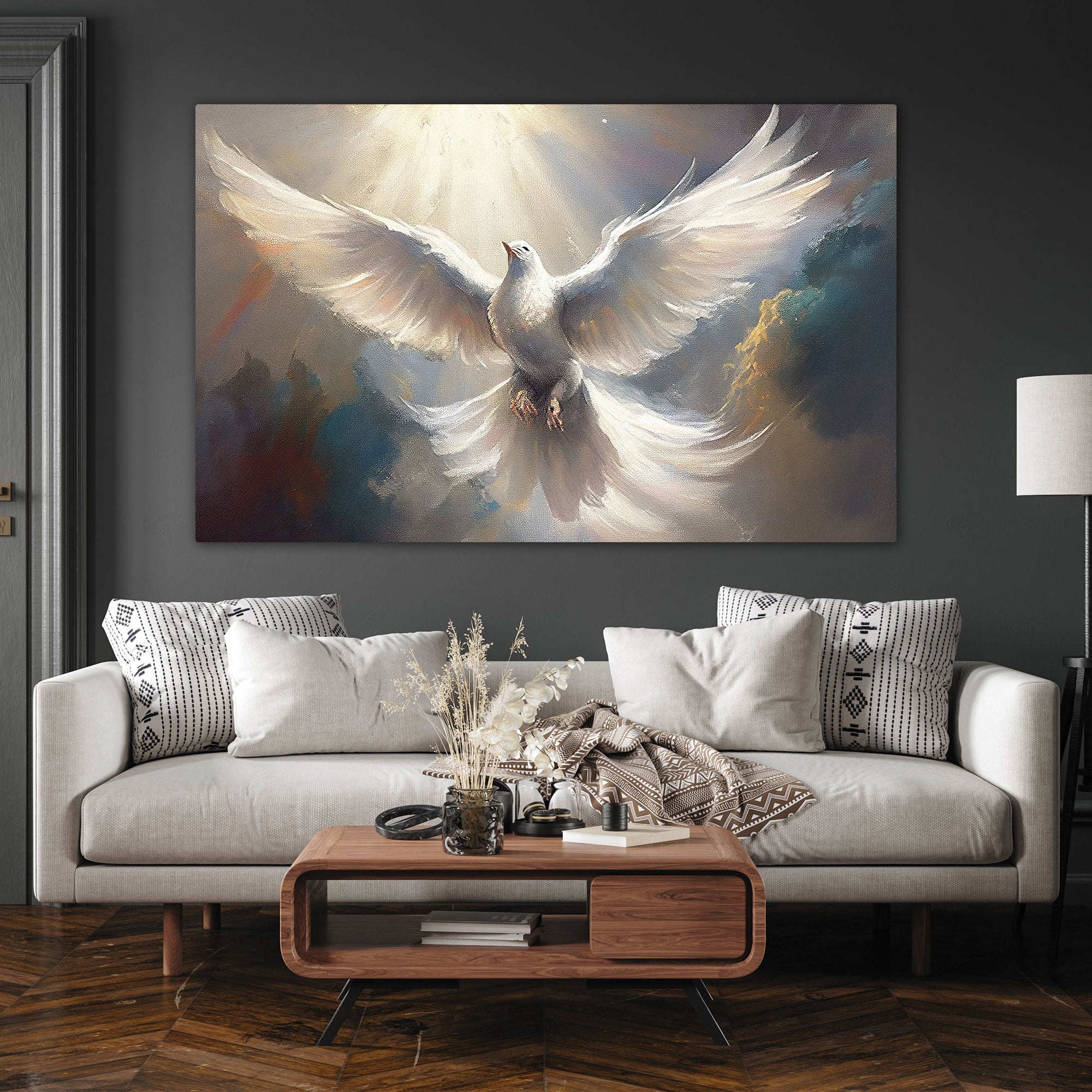 PigeonAbstract Canvas painting with frame Big Size Wall Art for living room,Bedroom,Drawing room,Hotels