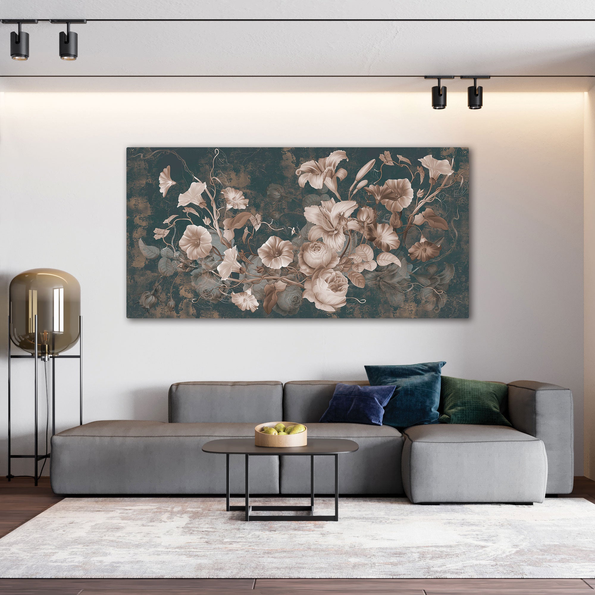 FlowersAbstract Canvas painting with frame Big Size Wall Art for living room,Bedroom,Drawing room,Hotels