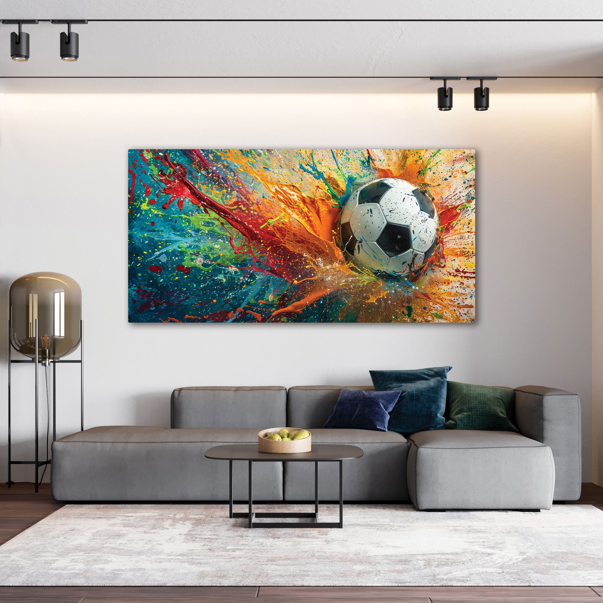 FootballAbstract Canvas painting with frame Big Size Wall Art for living room,Bedroom,Drawing room,Hotels