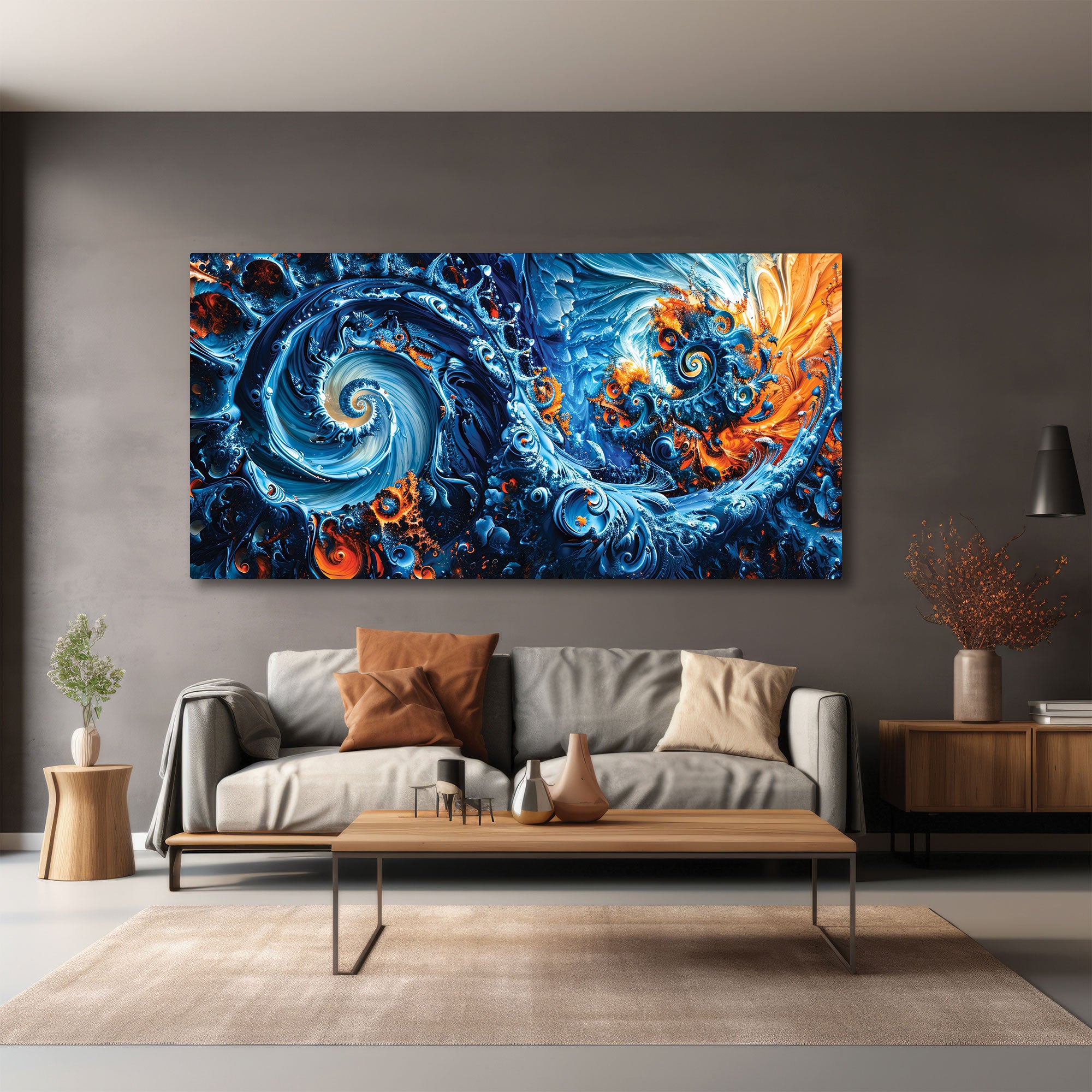 Abstract Canvas painting with frame Big Size Wall Art for living room,Bedroom,Drawing room,Hotels