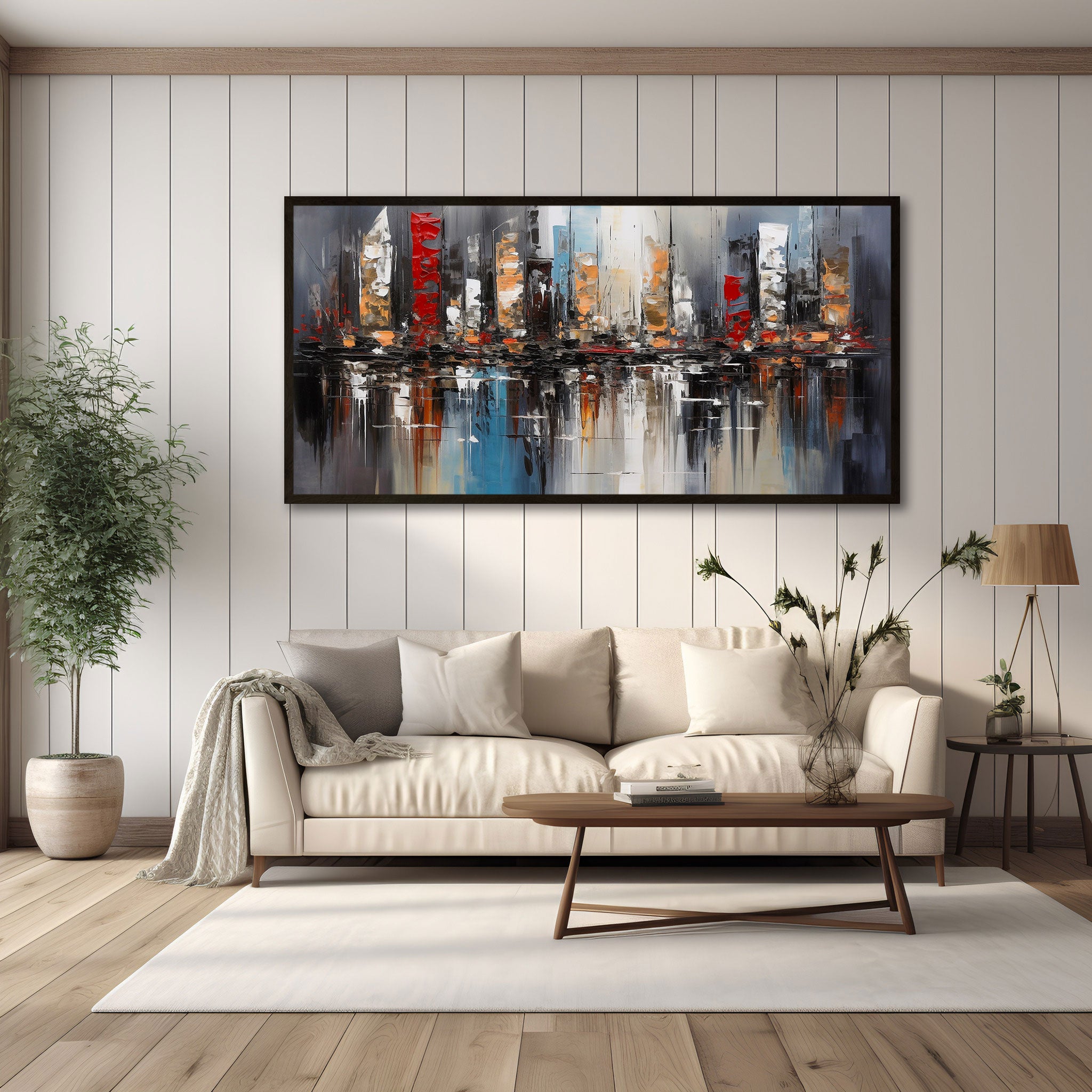 ModernAbstract Canvas painting with frame Big Size Wall Art for living room,Bedroom,Drawing room,Hotels
