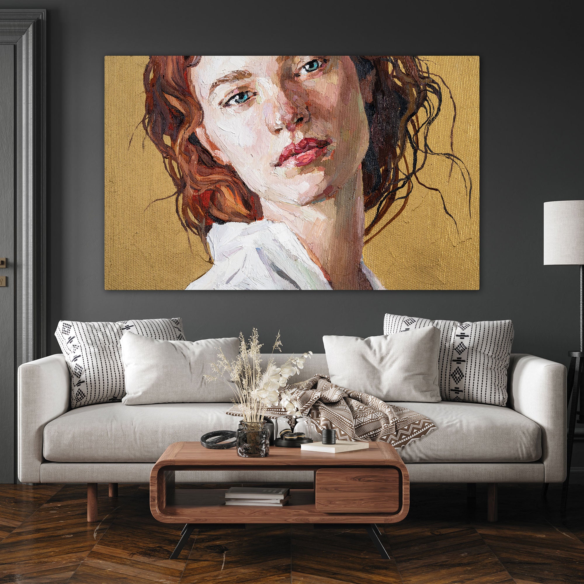 WomenAbstract Canvas painting with frame Big Size Wall Art for living room,Bedroom,Drawing room,Hotels