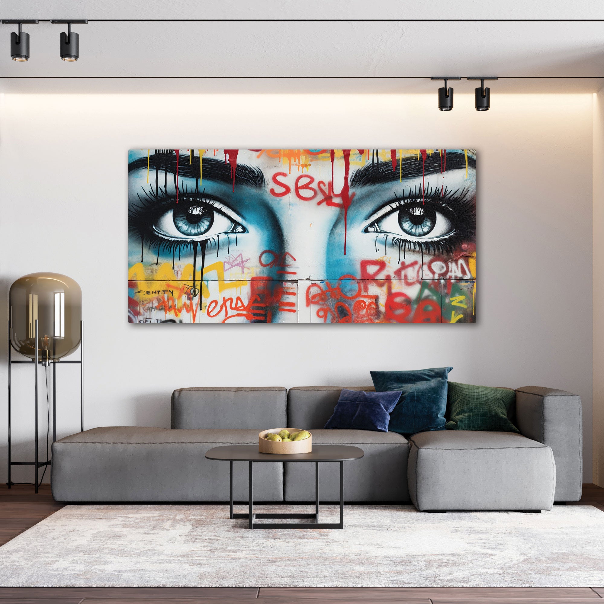 Graffiti womanAbstract Canvas painting with frame Big Size Wall Art for living room,Bedroom,Drawing room,Hotels