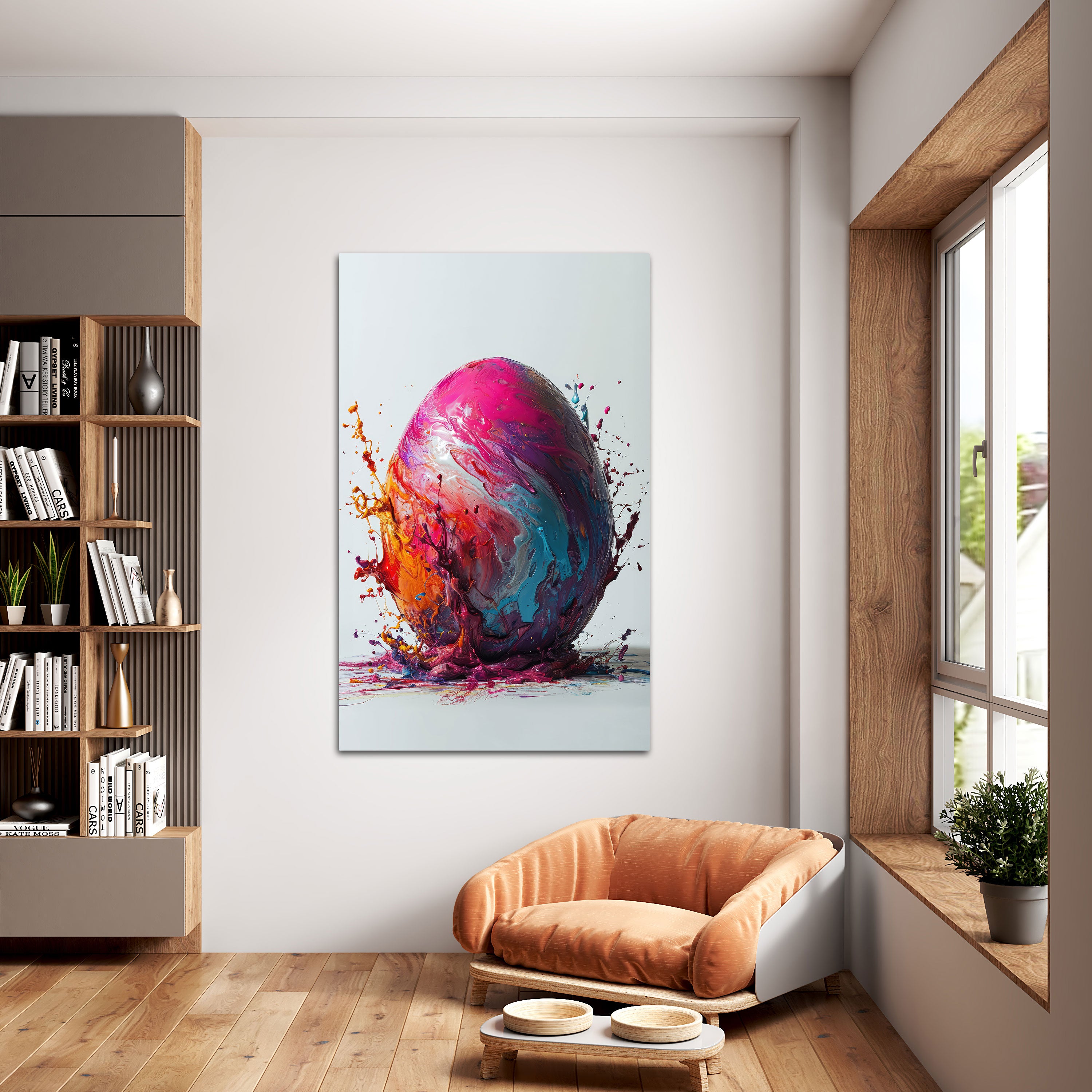 RainbowAbstract Canvas painting with frame Big Size Wall Art for living room,Bedroom,Drawing room,Hotels