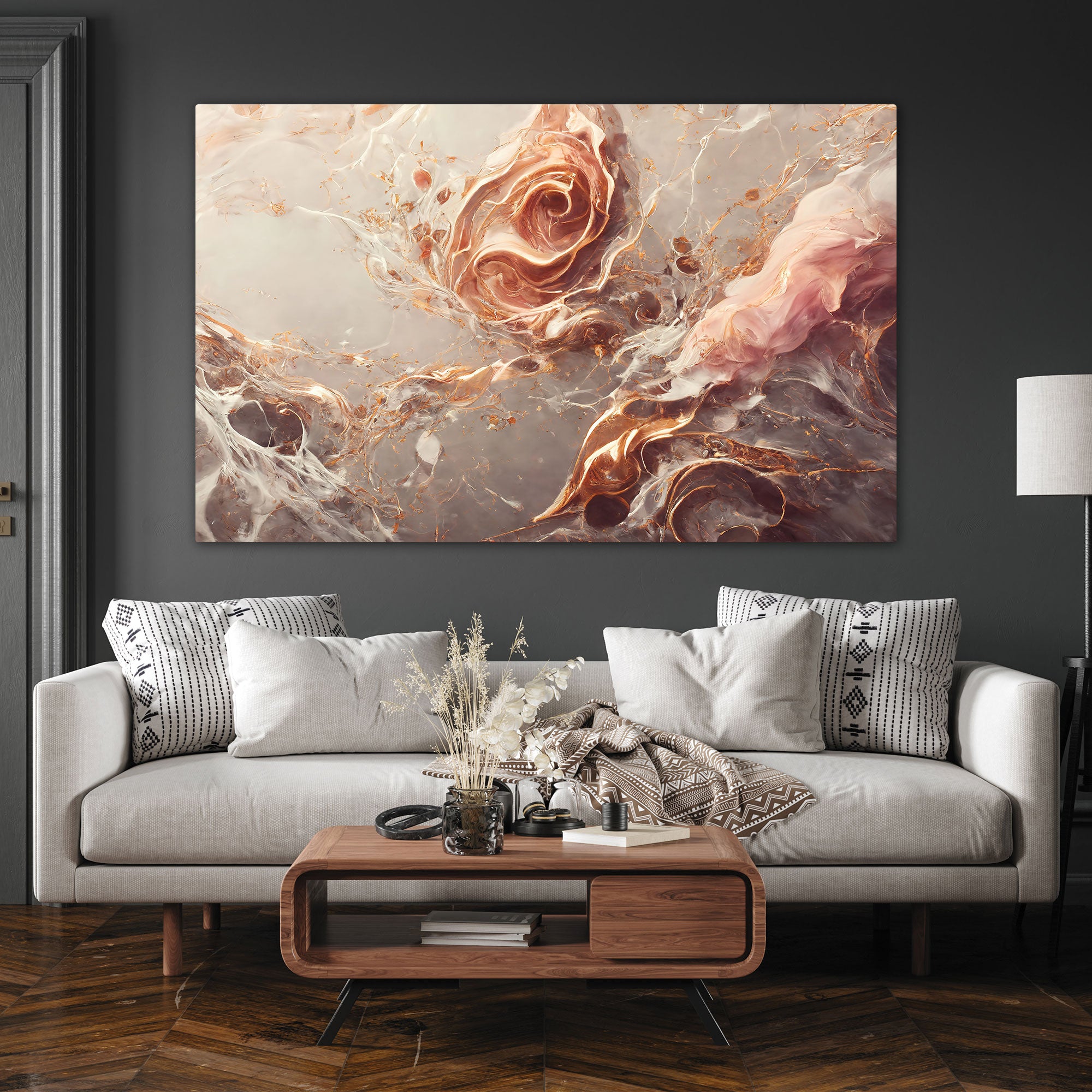 MarbleAbstract Canvas painting with frame Big Size Wall Art for living room,Bedroom,Drawing room,Hotels