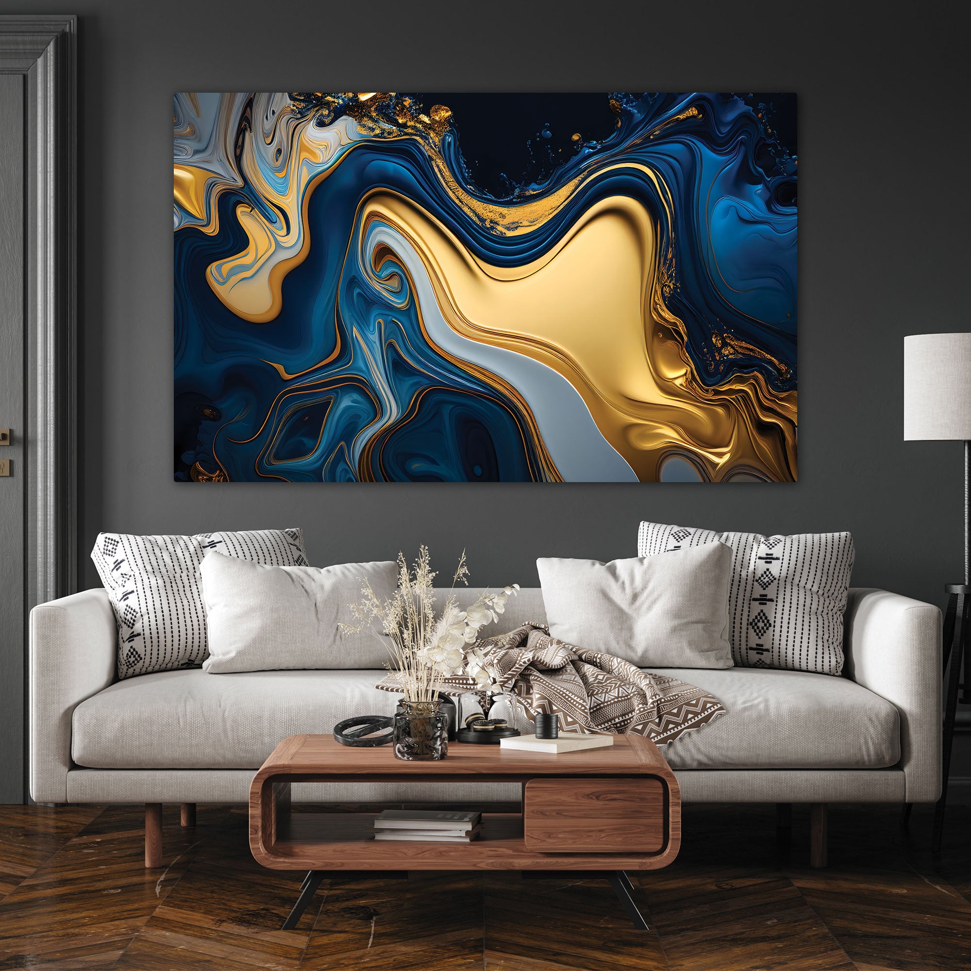 MarbleAbstract Canvas painting with frame Big Size Wall Art for living room,Bedroom,Drawing room,Hotels