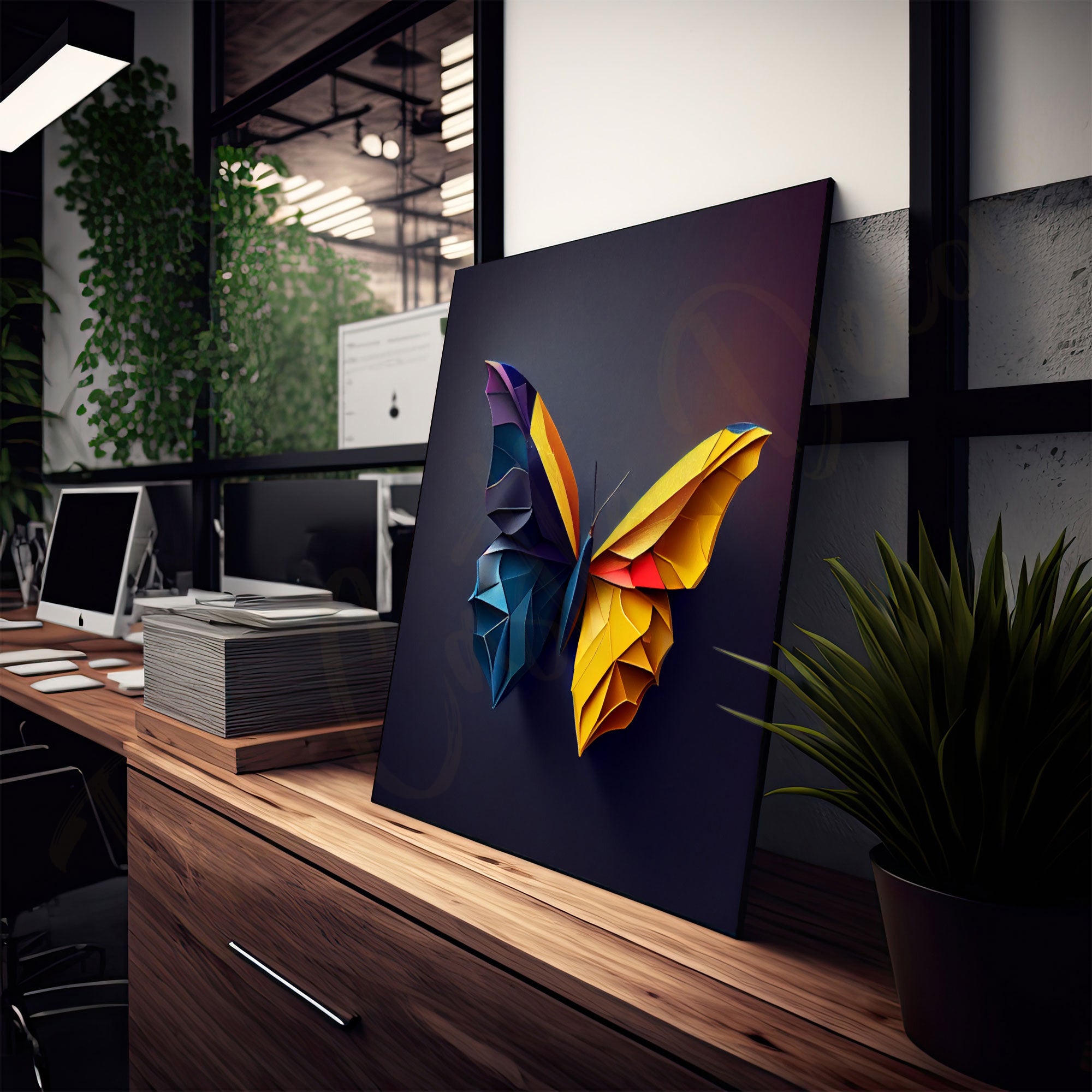 Colourful butterfly painting with frame Big Size Wall Art for living room,Bedroom,Drawing room,Hotels
