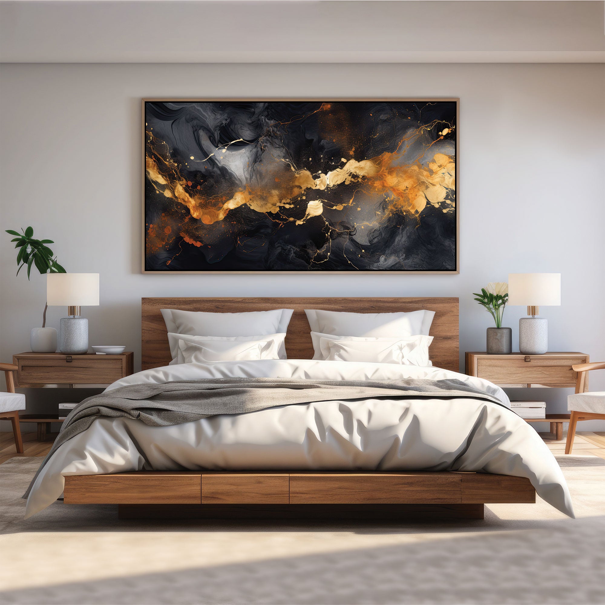 MarbleAbstract Canvas painting with frame Big Size Wall Art for living room,Bedroom,Drawing room,Hotels