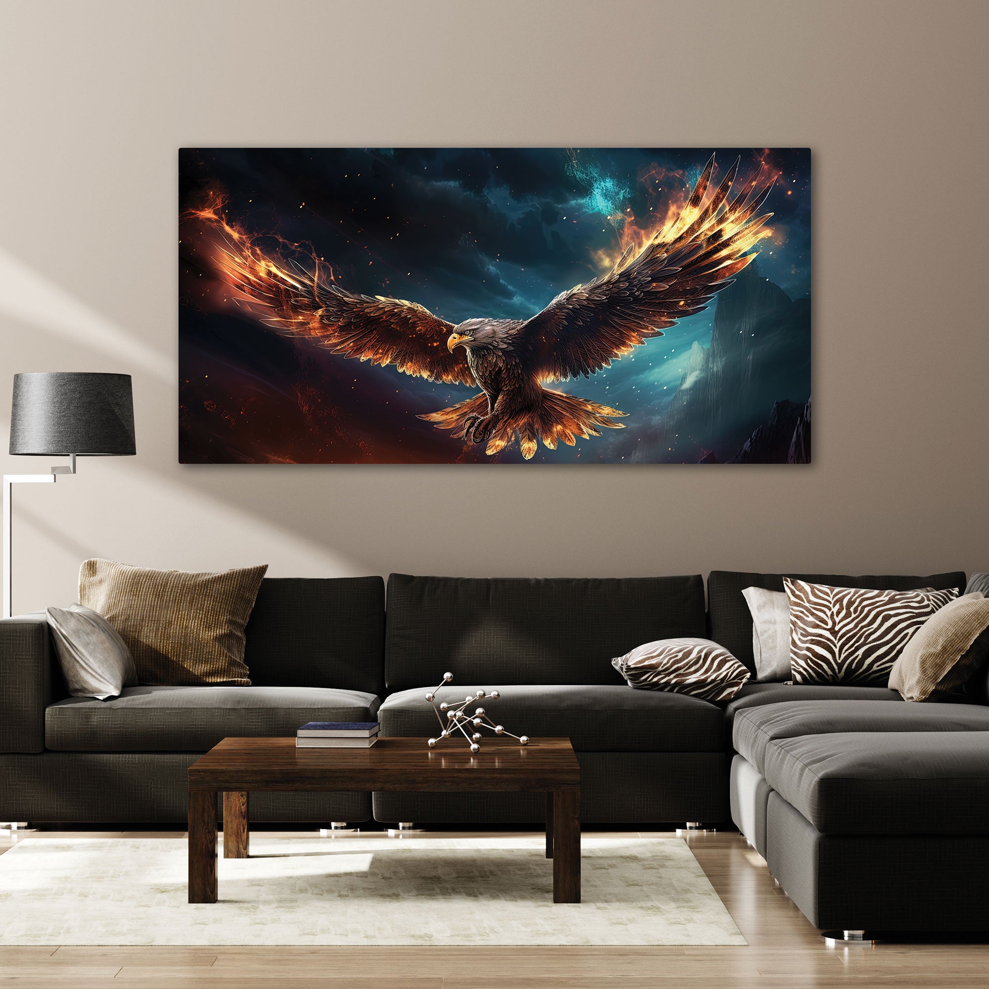 EagleAbstract Canvas painting with frame Big Size Wall Art for living room,Bedroom,Drawing room,Hotels