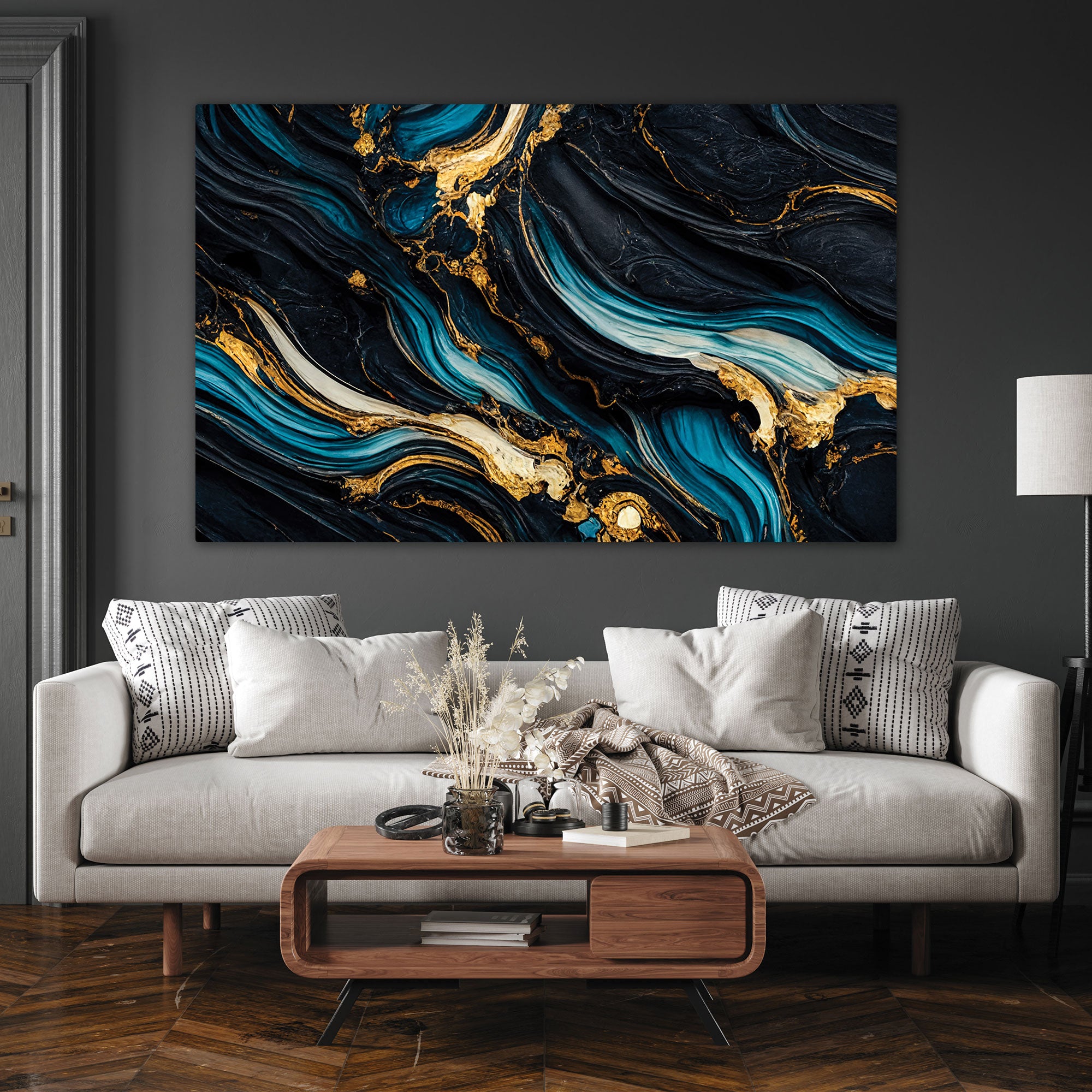 MarbleAbstract Canvas painting with frame Big Size Wall Art for living room,Bedroom,Drawing room,Hotels