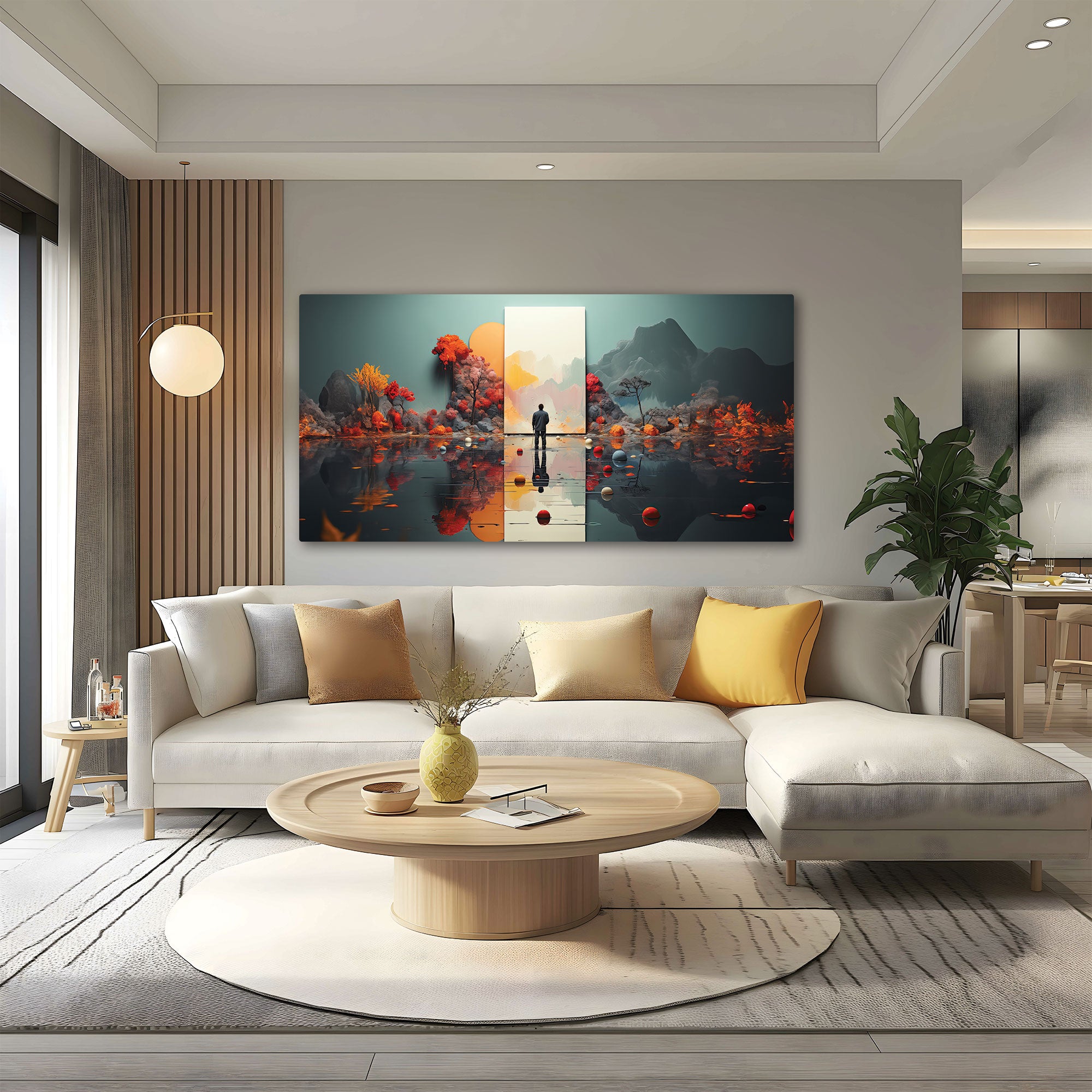 Abstract Canvas painting with frame Big Size Wall Art for living room,Bedroom,Drawing room,Hotels
