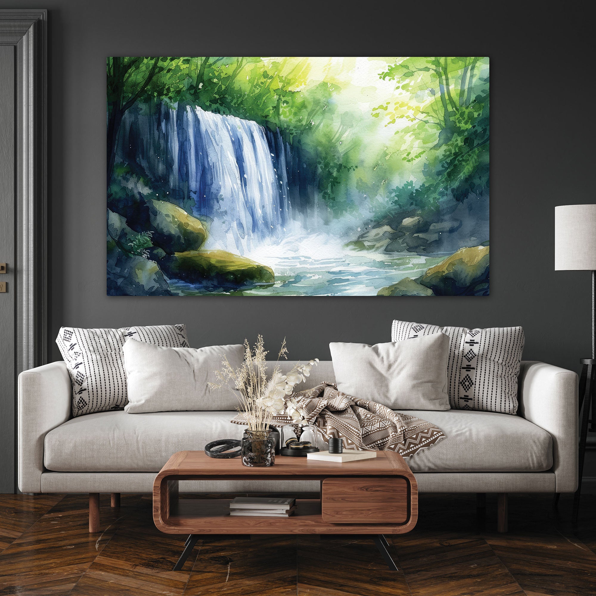 NatureAbstract Canvas painting with frame Big Size Wall Art for living room,Bedroom,Drawing room,Hotels
