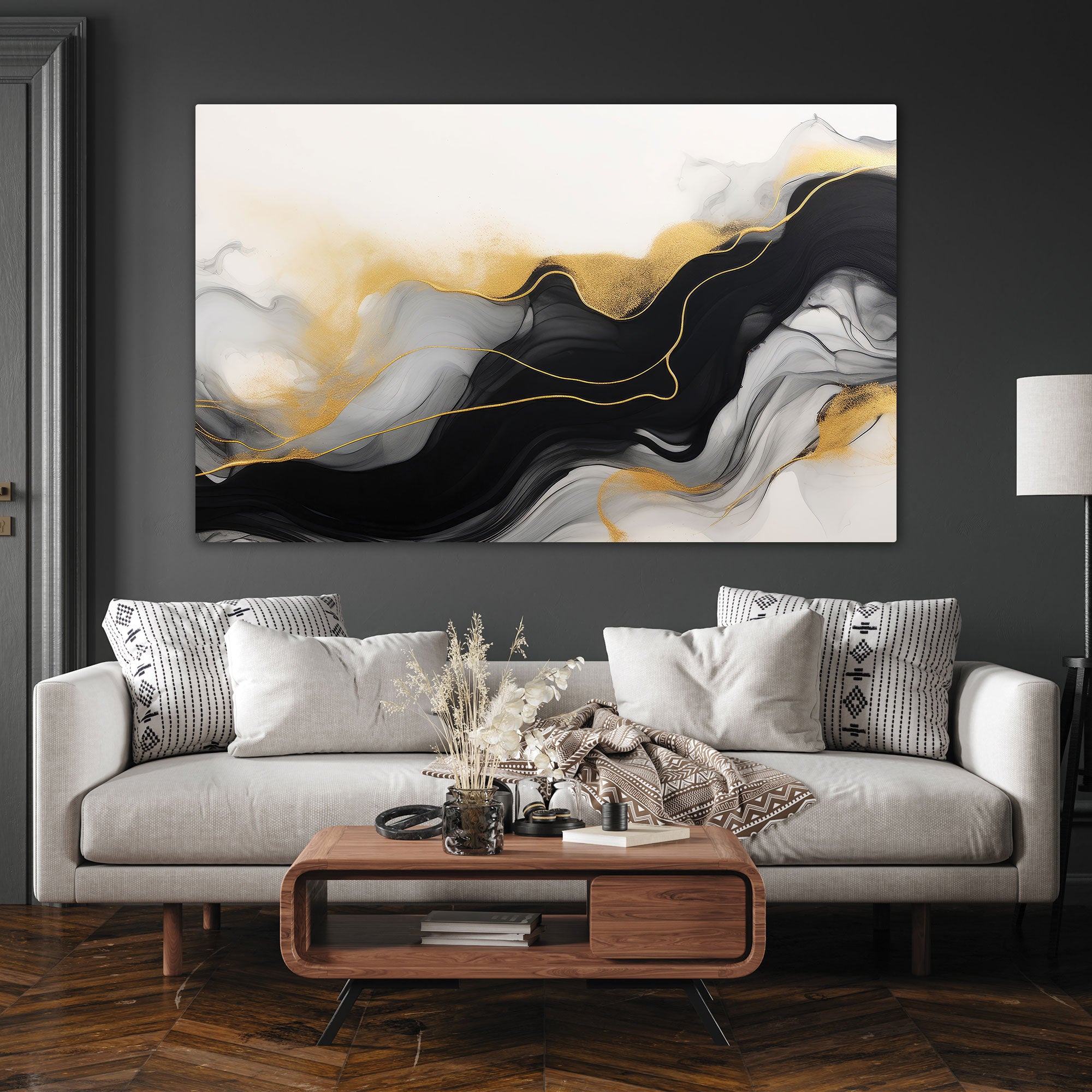 MarbleAbstract Canvas painting with frame Big Size Wall Art for living room,Bedroom,Drawing room,Hotels