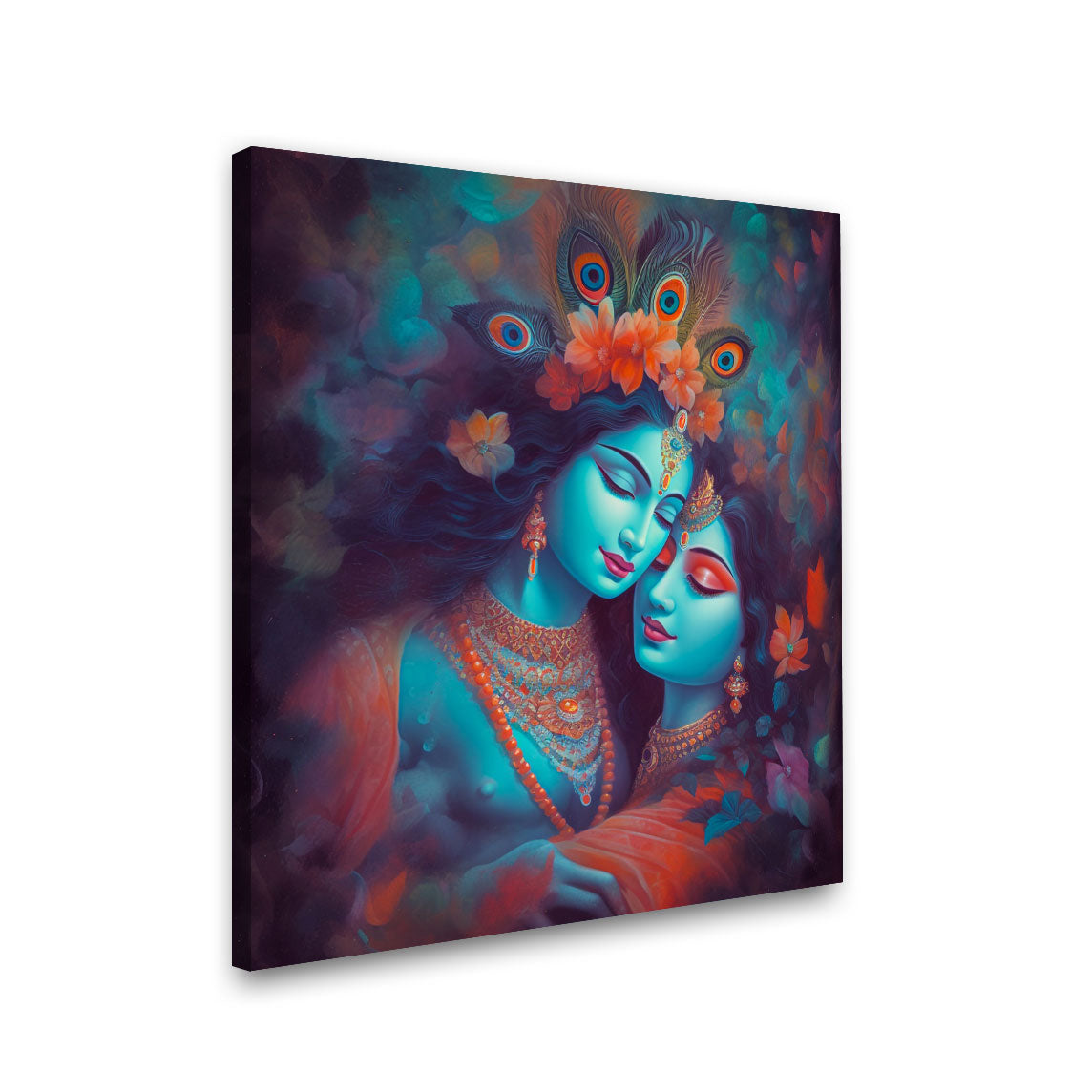 Radha krishan love painting with frame Big Size Wall Art for living room,Bedroom,Drawing room,Hotels