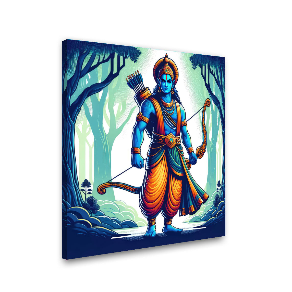 Ram mandir/Shri Ram painting with frame Big Size Wall Art for living room,Bedroom,Drawing room,Hotels