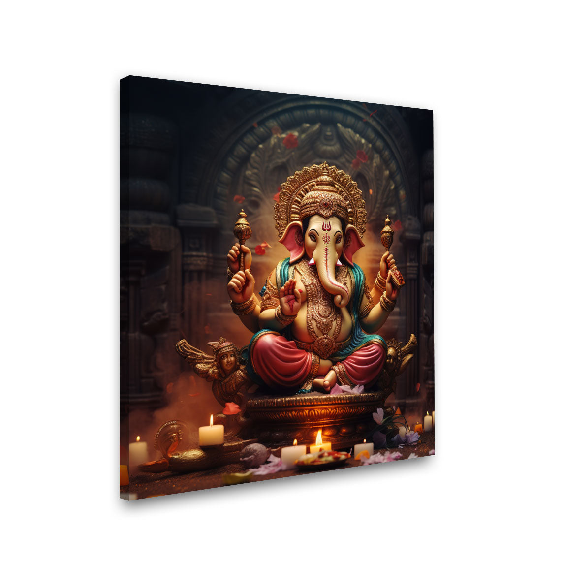 Lord ganesh painting with frame Big Size Wall Art for living room,Bedroom,Drawing room,Hotels