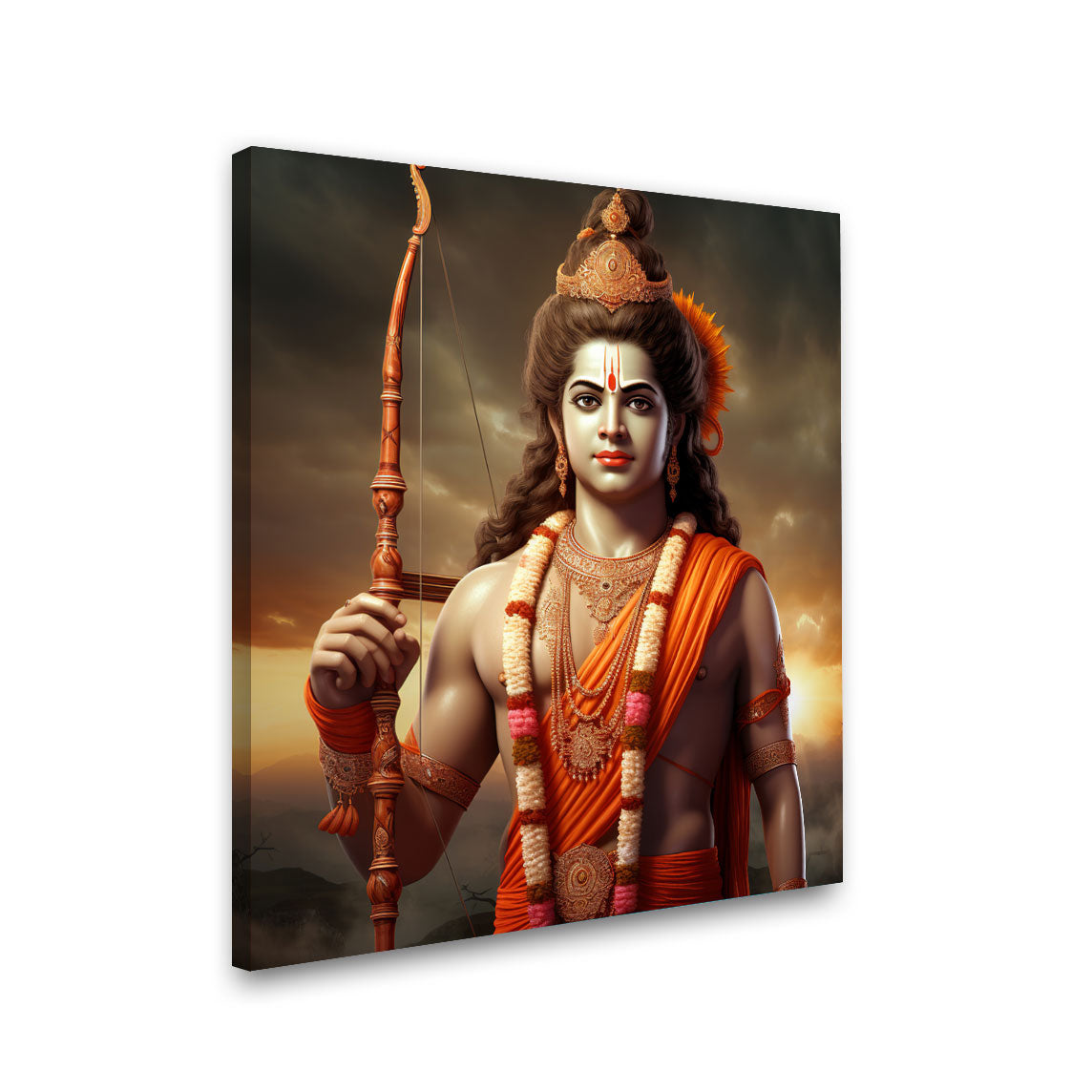 Ram mandir/Lord Ram painting with frame Big Size Wall Art for living room,Bedroom,Drawing room,Hotels