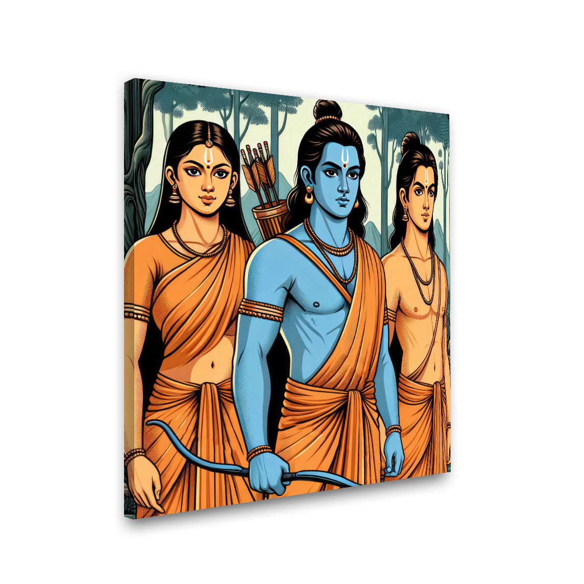 Lord Ram painting with frame Big Size Wall Art for living room,Bedroom,Drawing room,Hotels