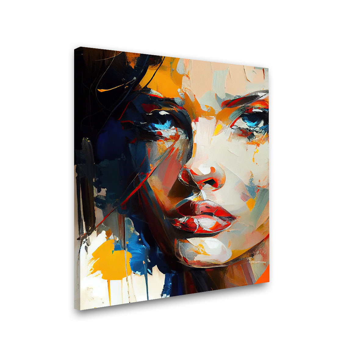 ModernAbstract woman face painting with frame Big Size Wall Art for living room,Bedroom,Drawing room,Hotels