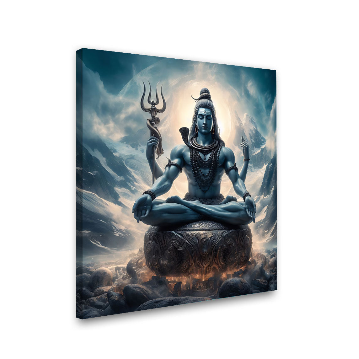 Lord shiva painting with frame Big Size Wall Art for living room,Bedroom,Drawing room,Hotels